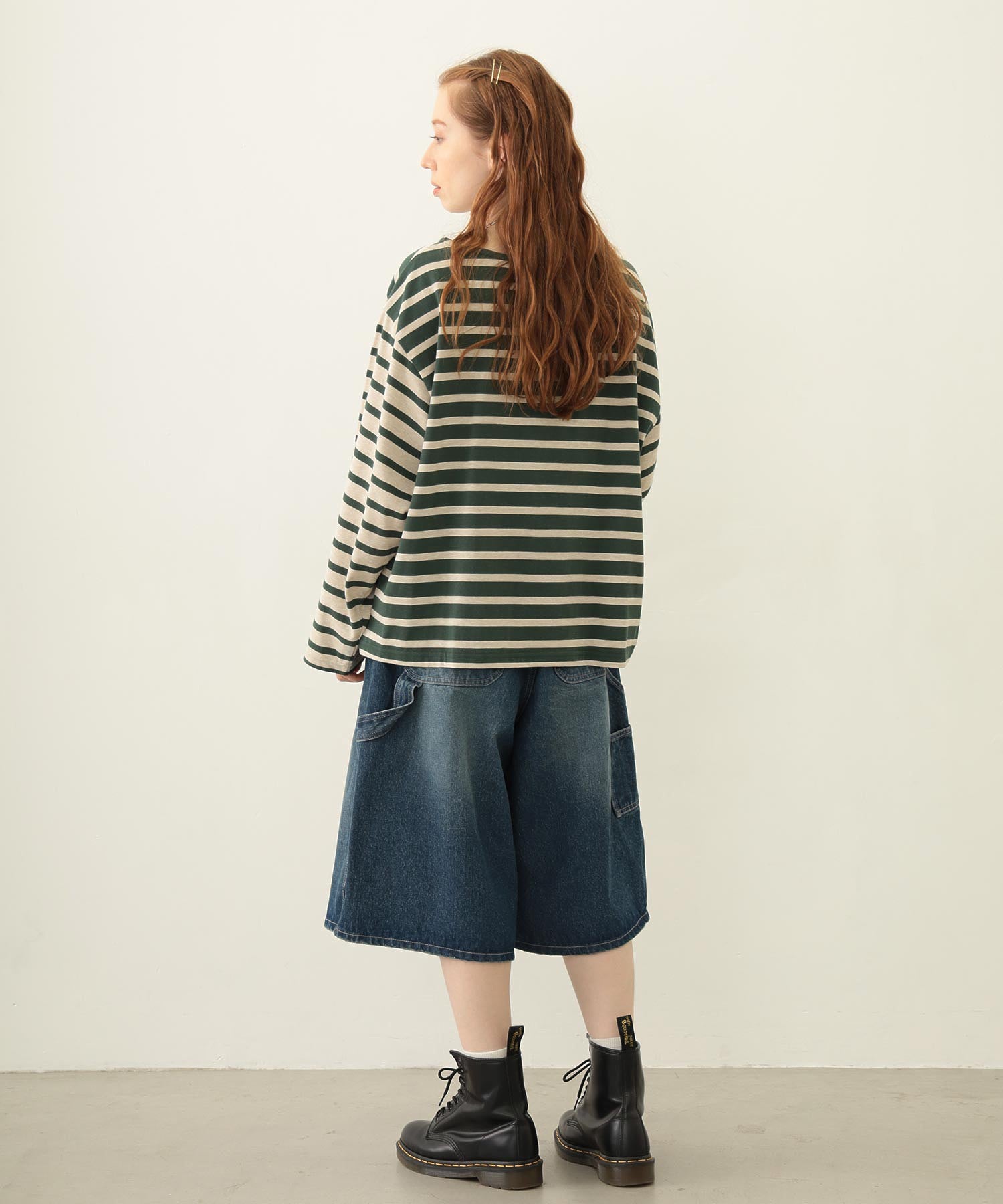STRIPED L/S TOP