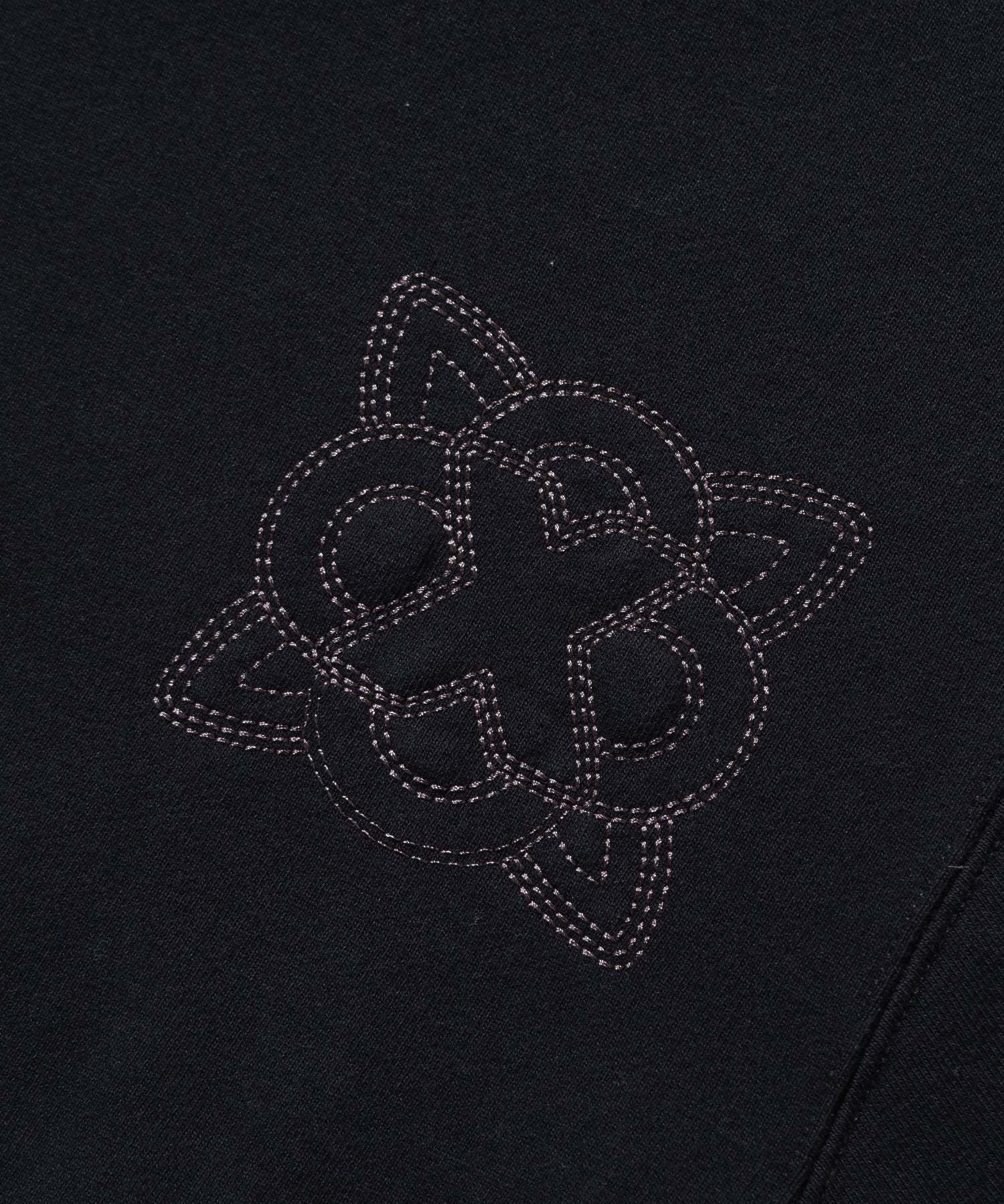 ALLOVER EMBROIDERY ZIP UP HOODED SWEATSHIRT