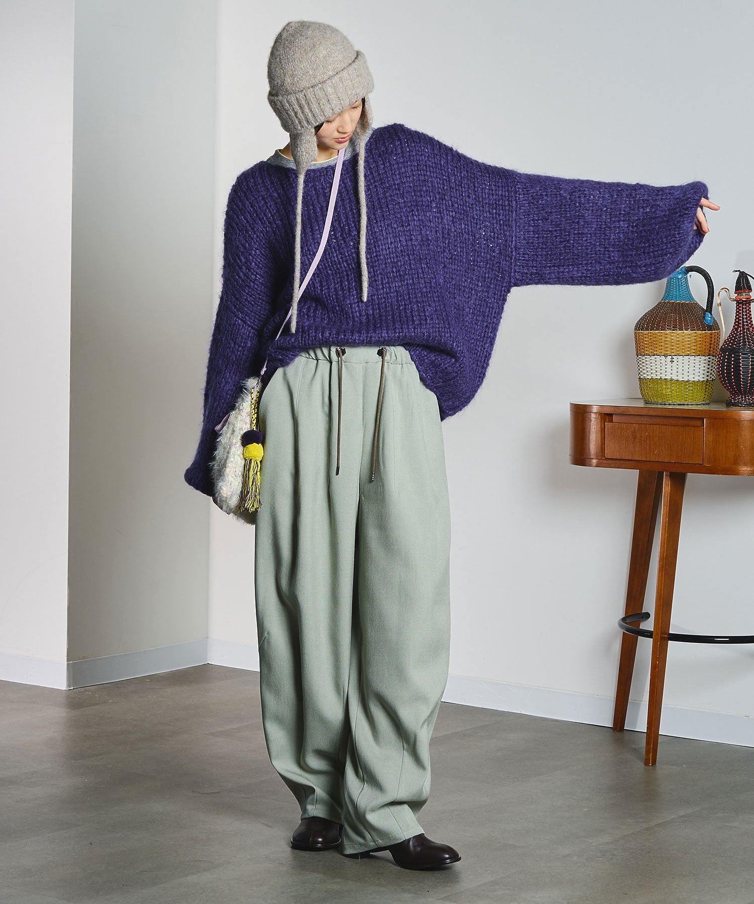 mici/MESH KNIT SHOULDER BAG