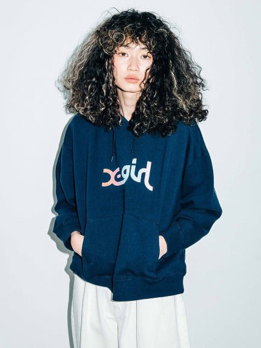 GRADATION MILLS LOGO BABY SWEAT HOODIE X-girl