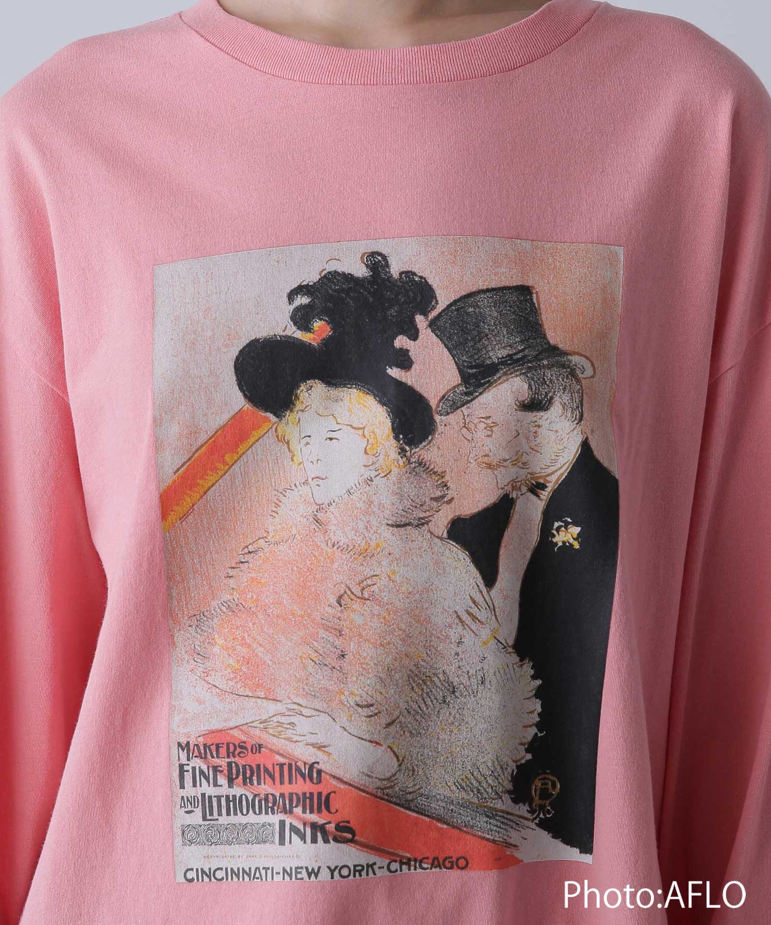 CREOLME/グラフィックロングTシャツ