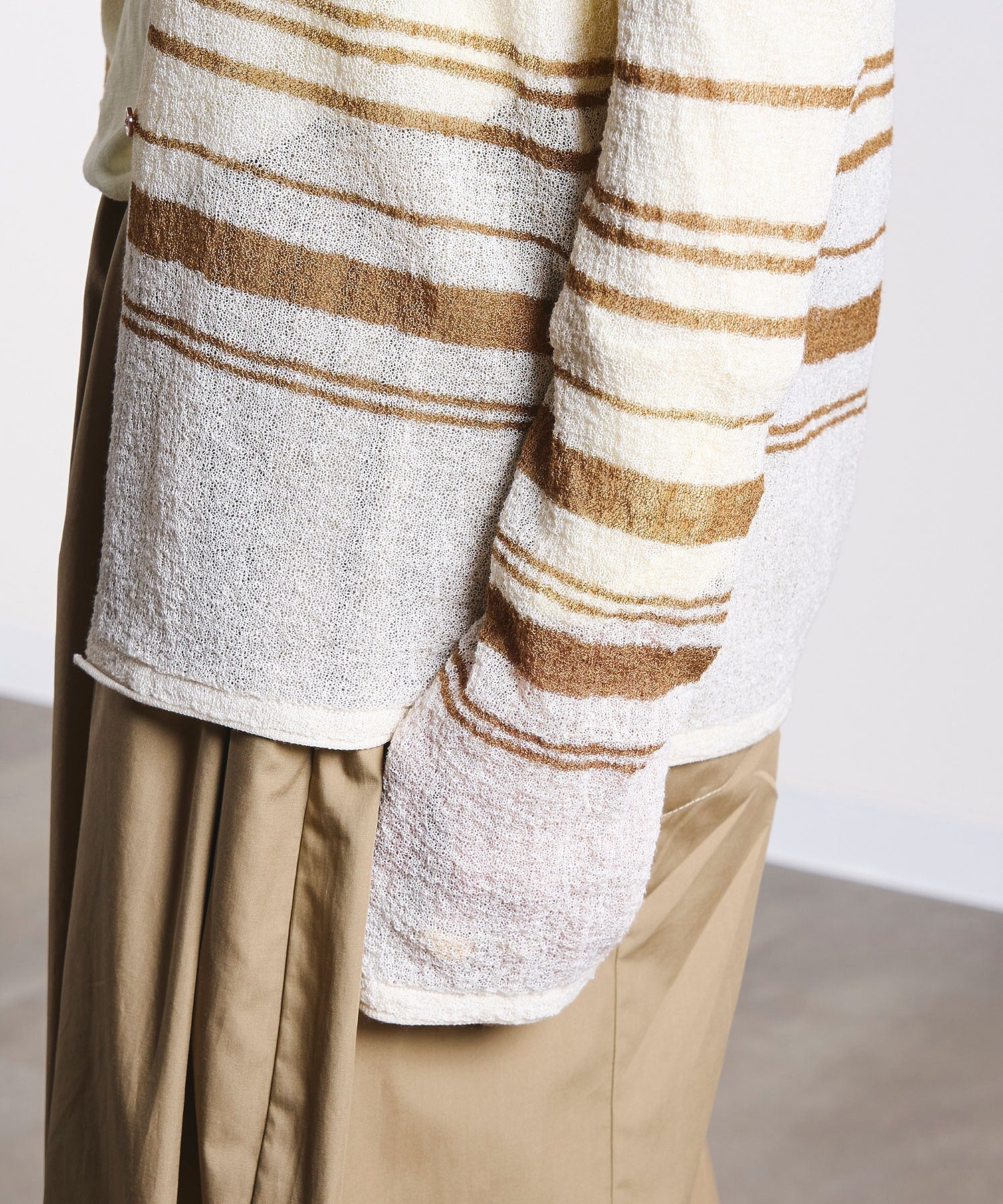 COLLARED SHEER CARDIGAN