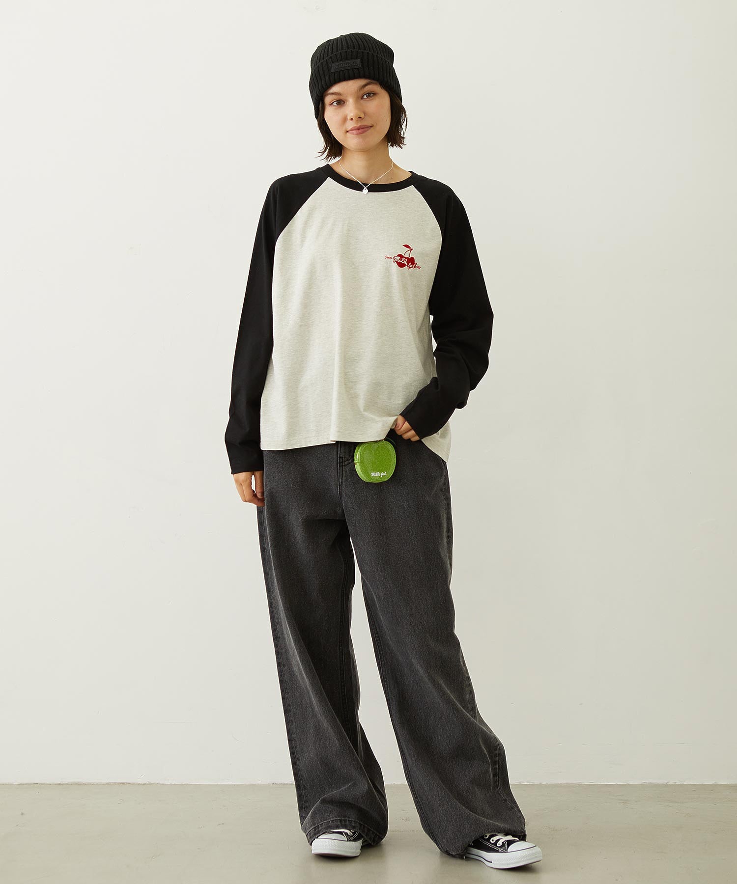 CHERRY FLOCK PRINT B/B TEE