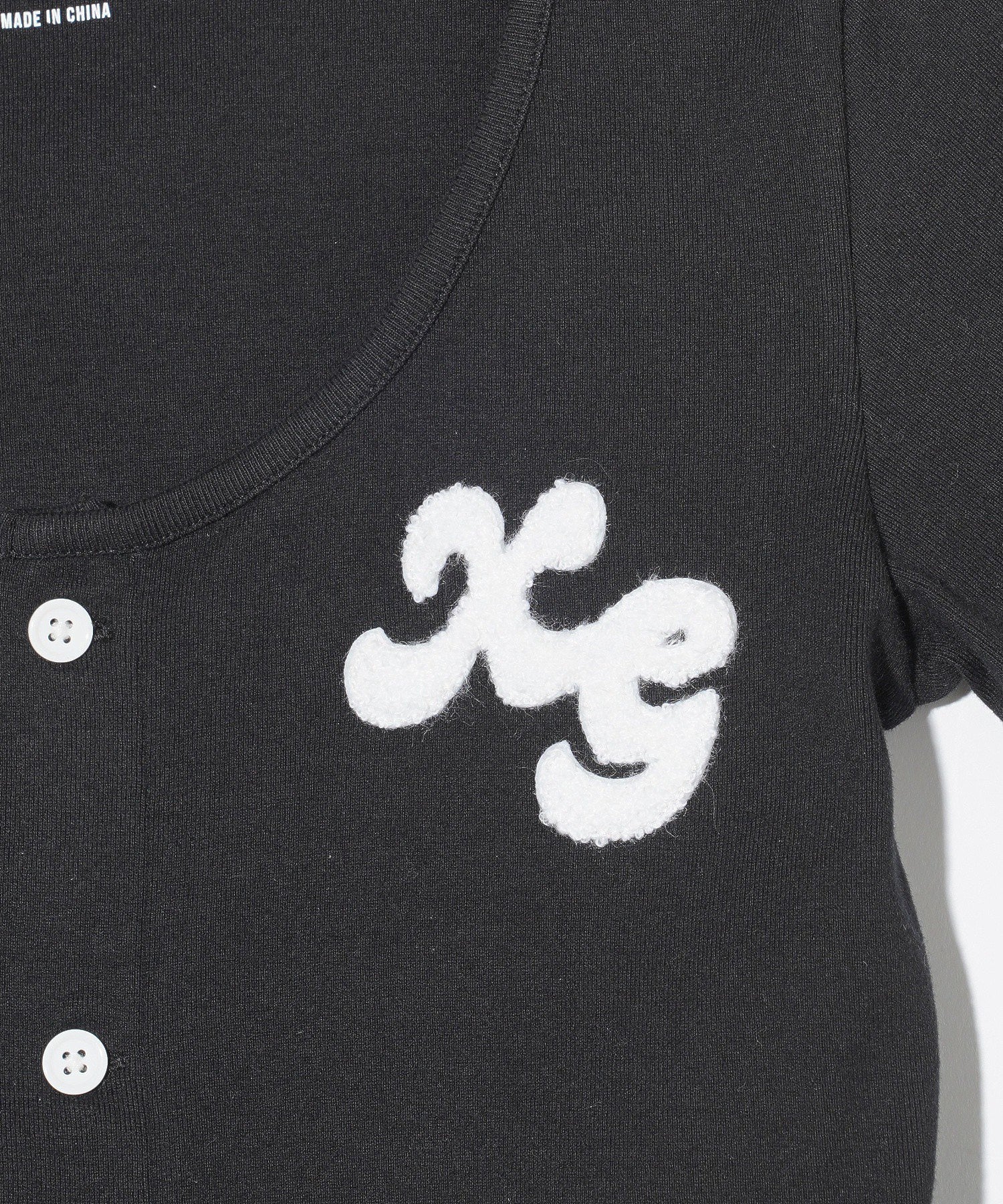 CHENILLE EMBROIDERED LOGO CARDIGAN