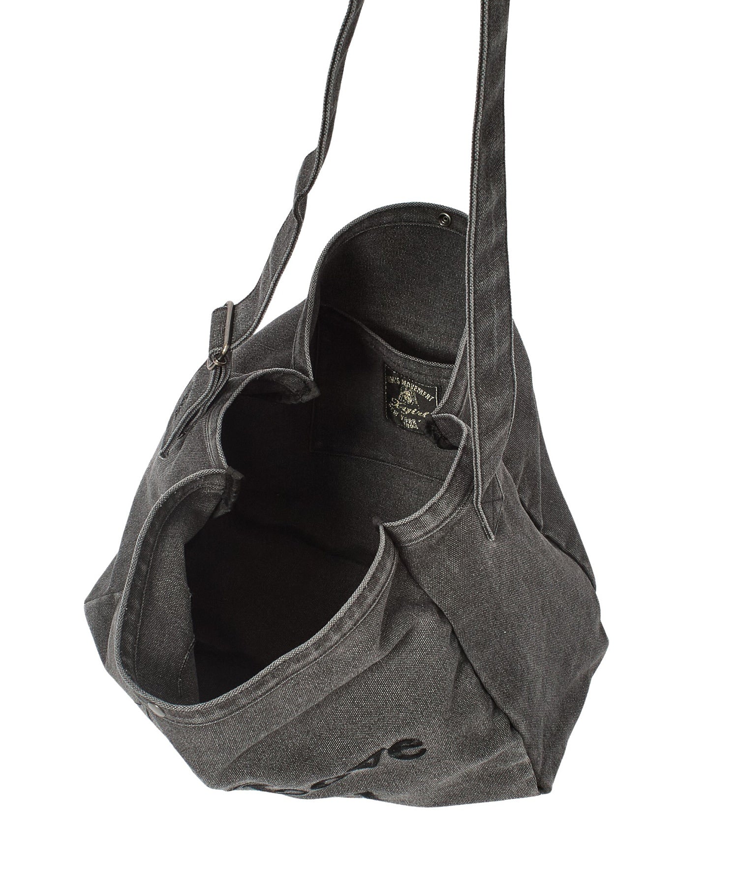 MIX FONT LOGO FADED SHOULDER BAG