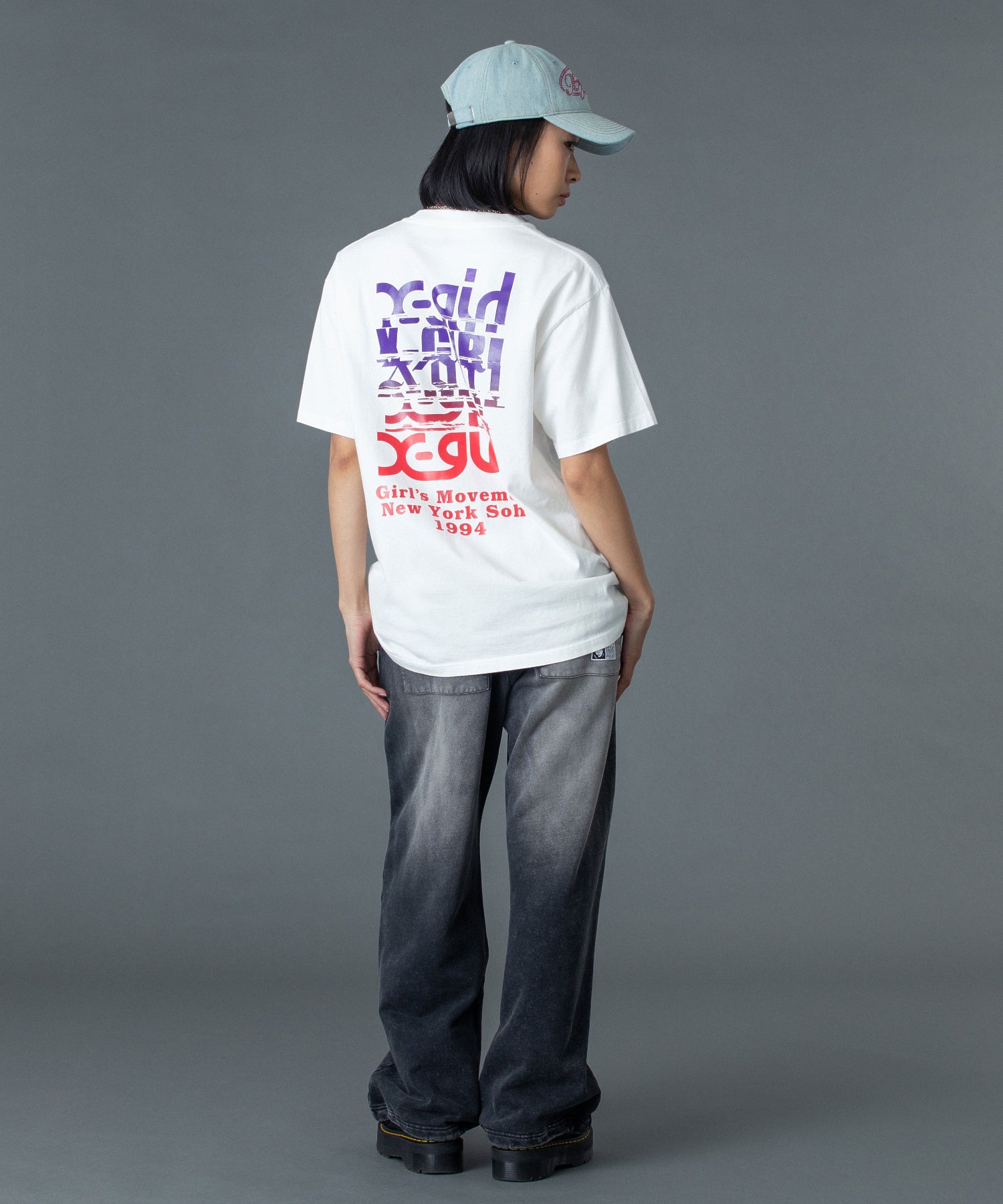 FACE LABEL WASHED SWEATPANTS