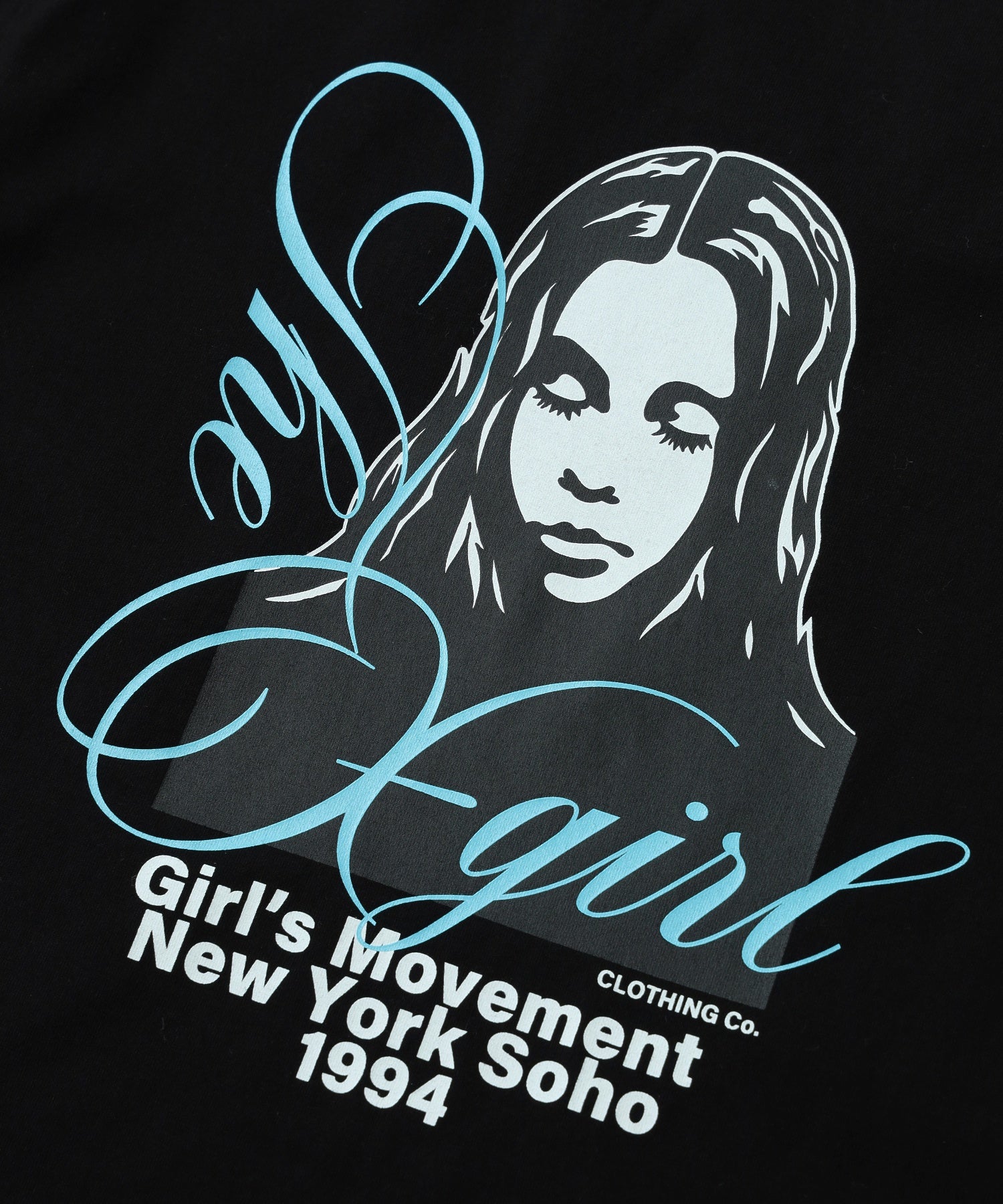 CURSIVE SCRIPT LOGO AND FACE S/S TEE