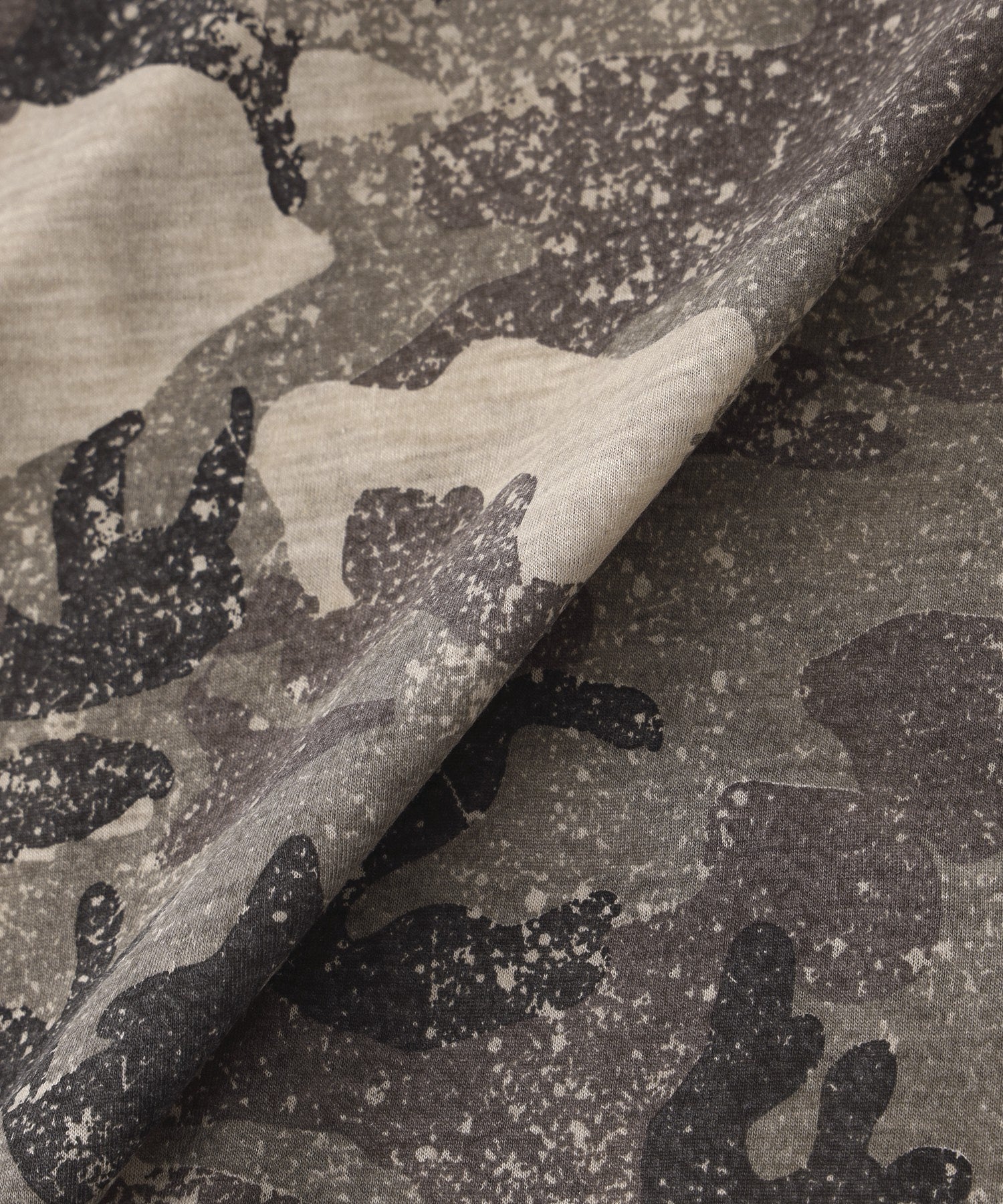 FADED CAMO SHEER L/S TOP