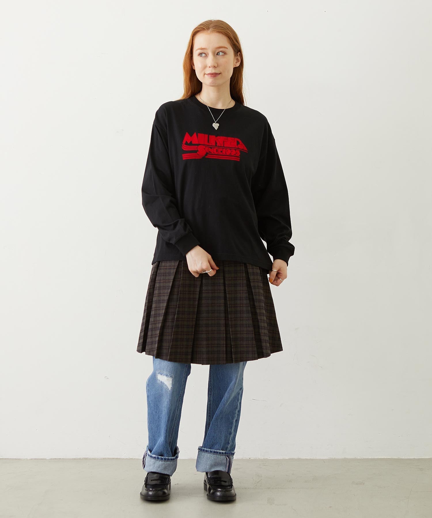 LOGO FLOCK PRINT L/S TEE
