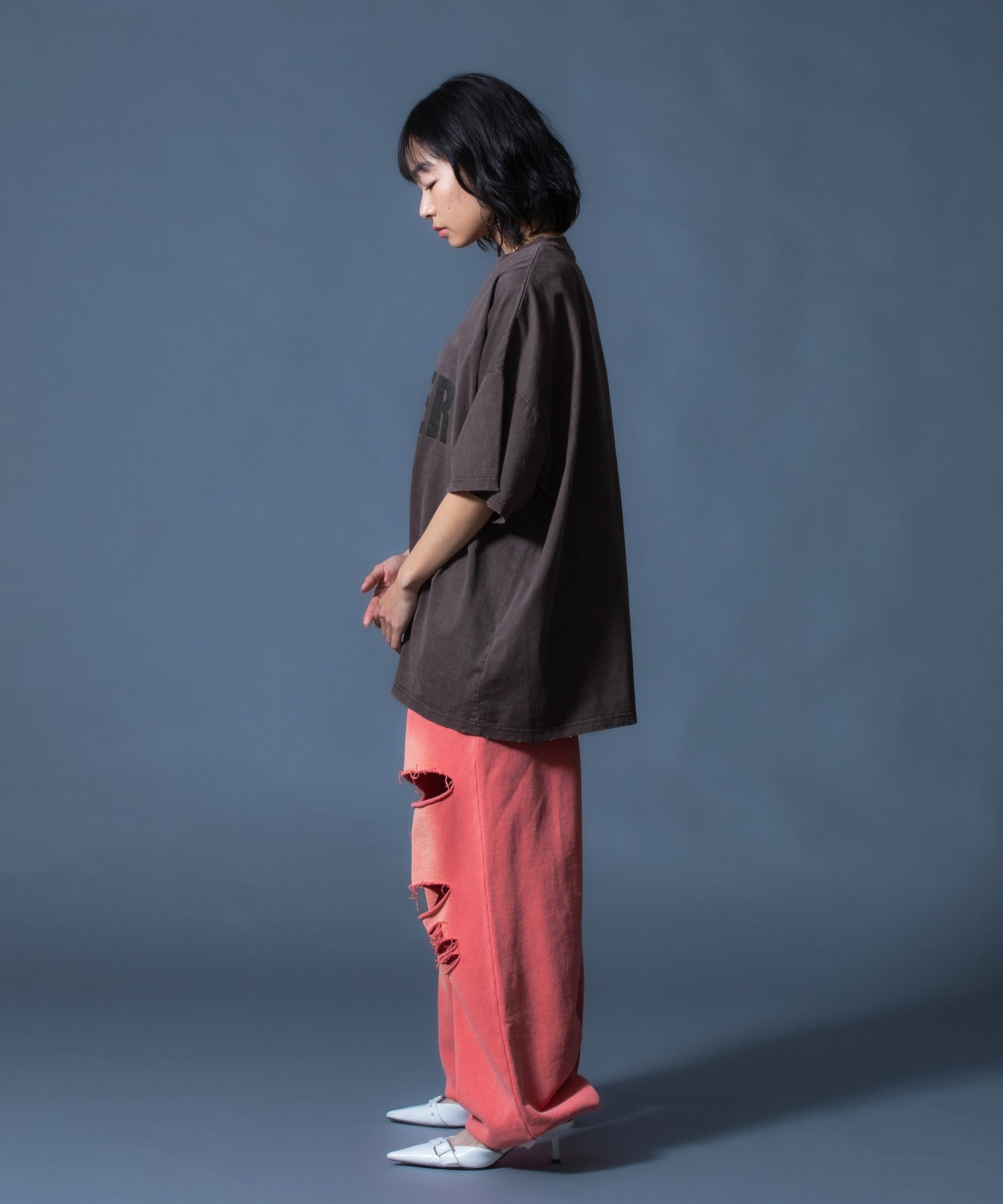 DISTRESSED BIG TEE DRESS