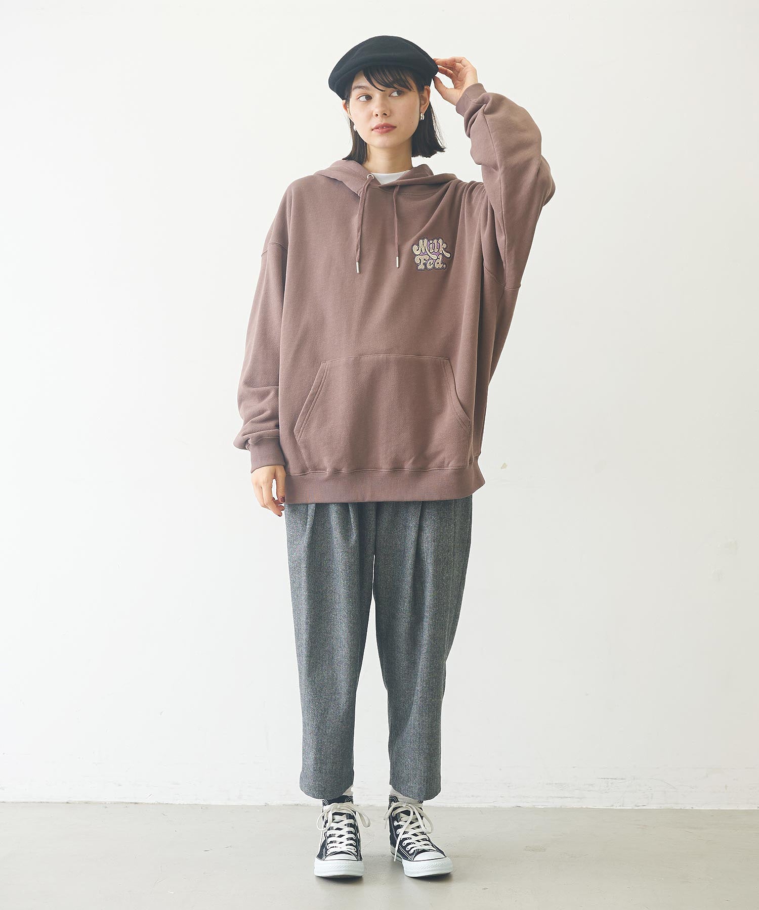 EMBROIDERD 70s LOGO SWEAT HOODIE