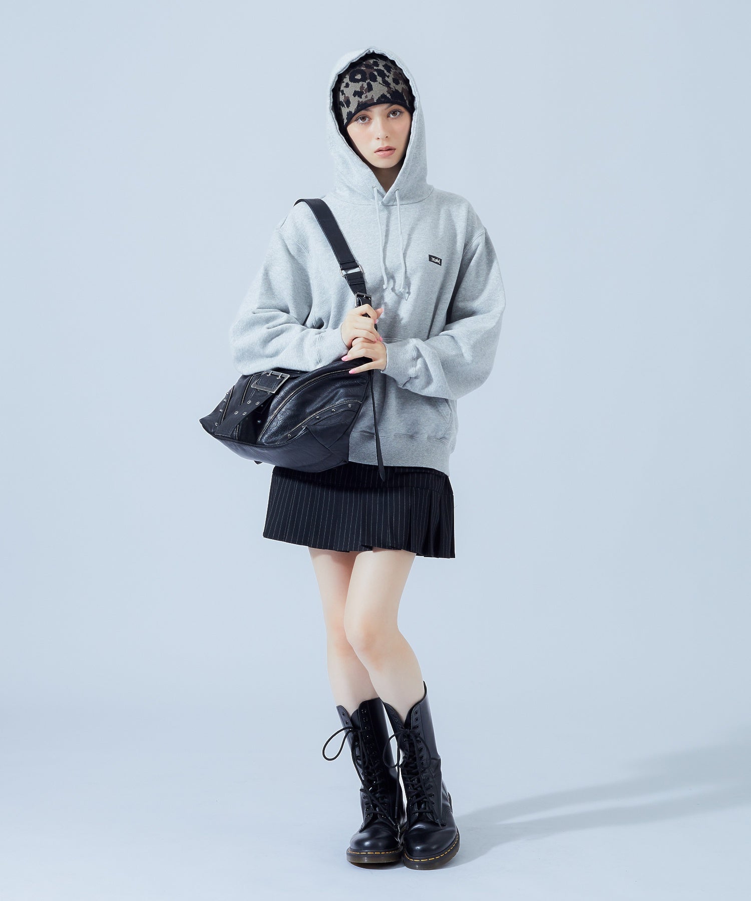 X-GIRL LOGO REVERSIBLE JACQUARD BEANIE