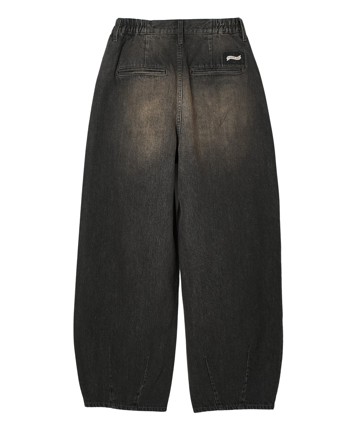 TUCK WIDE LEG DENIM PANTS