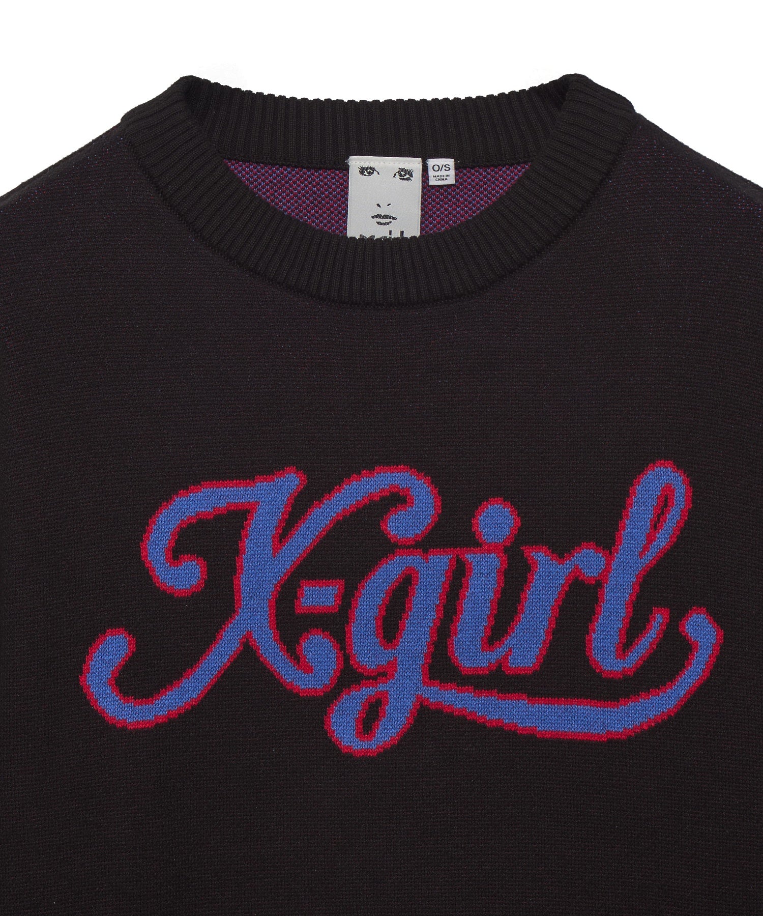 LETTERING LOGO JACQUARD KNIT TOP