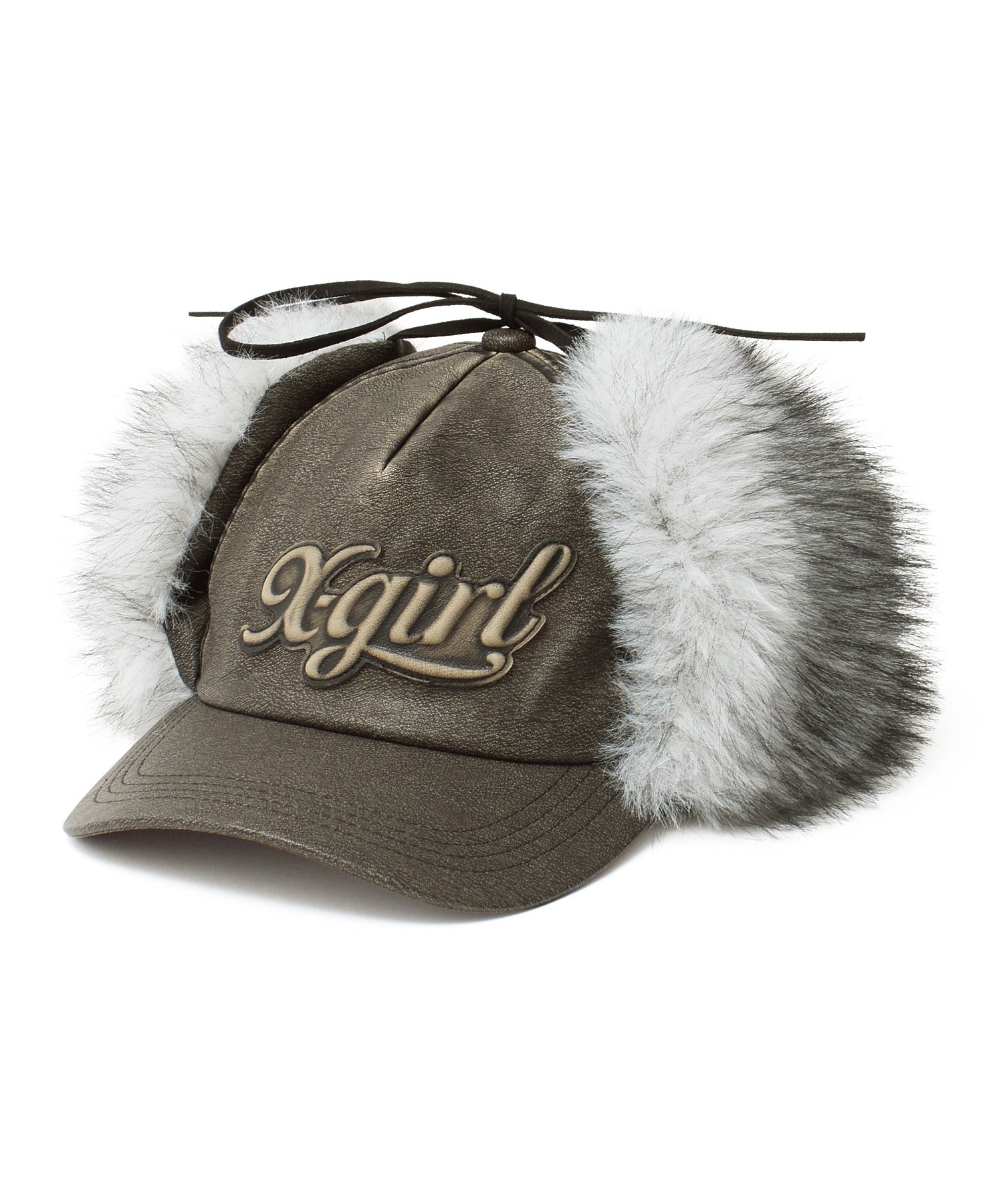 EMBOSSED LOGO PATCH EARFLAP CAP