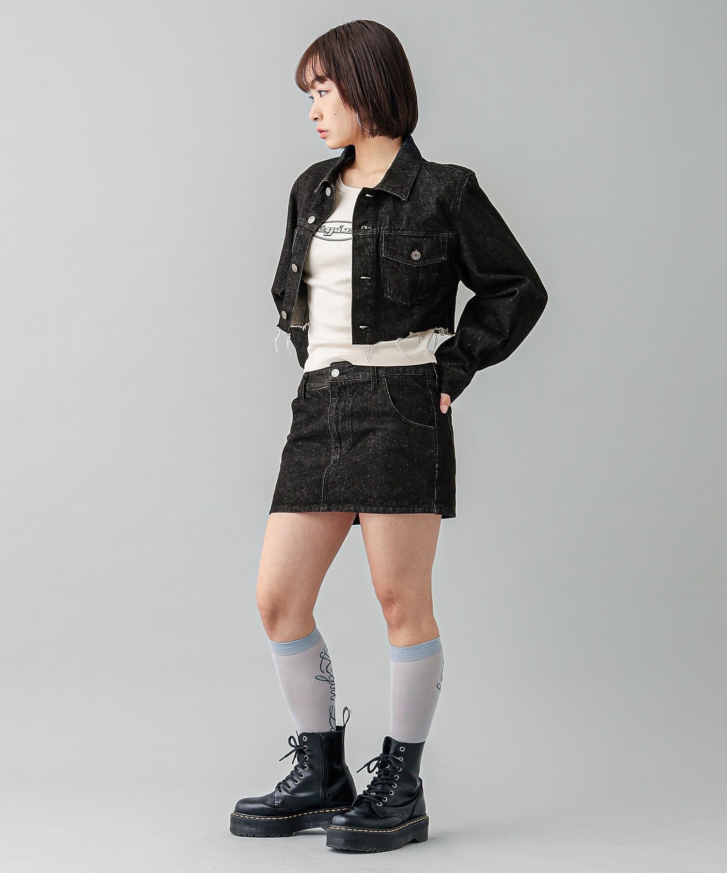 OVERDYED DENIM JACKET X-girl