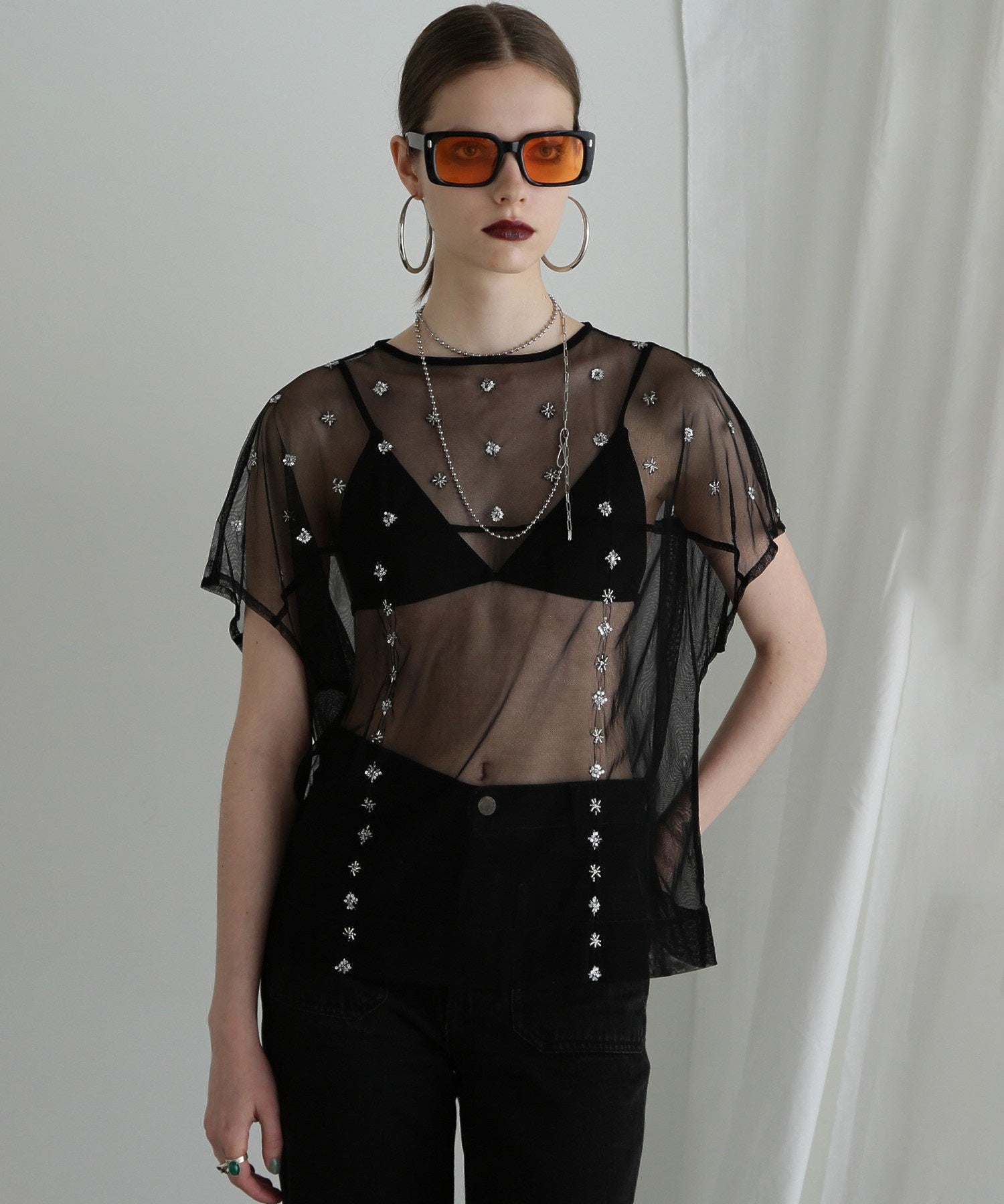 チュールシアーブラウス