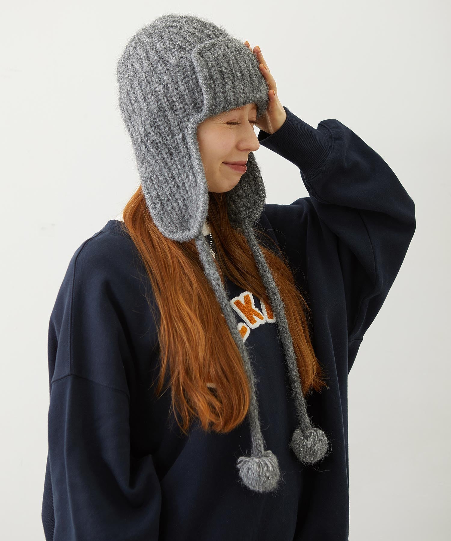 EAR FLAP KNIT CAP