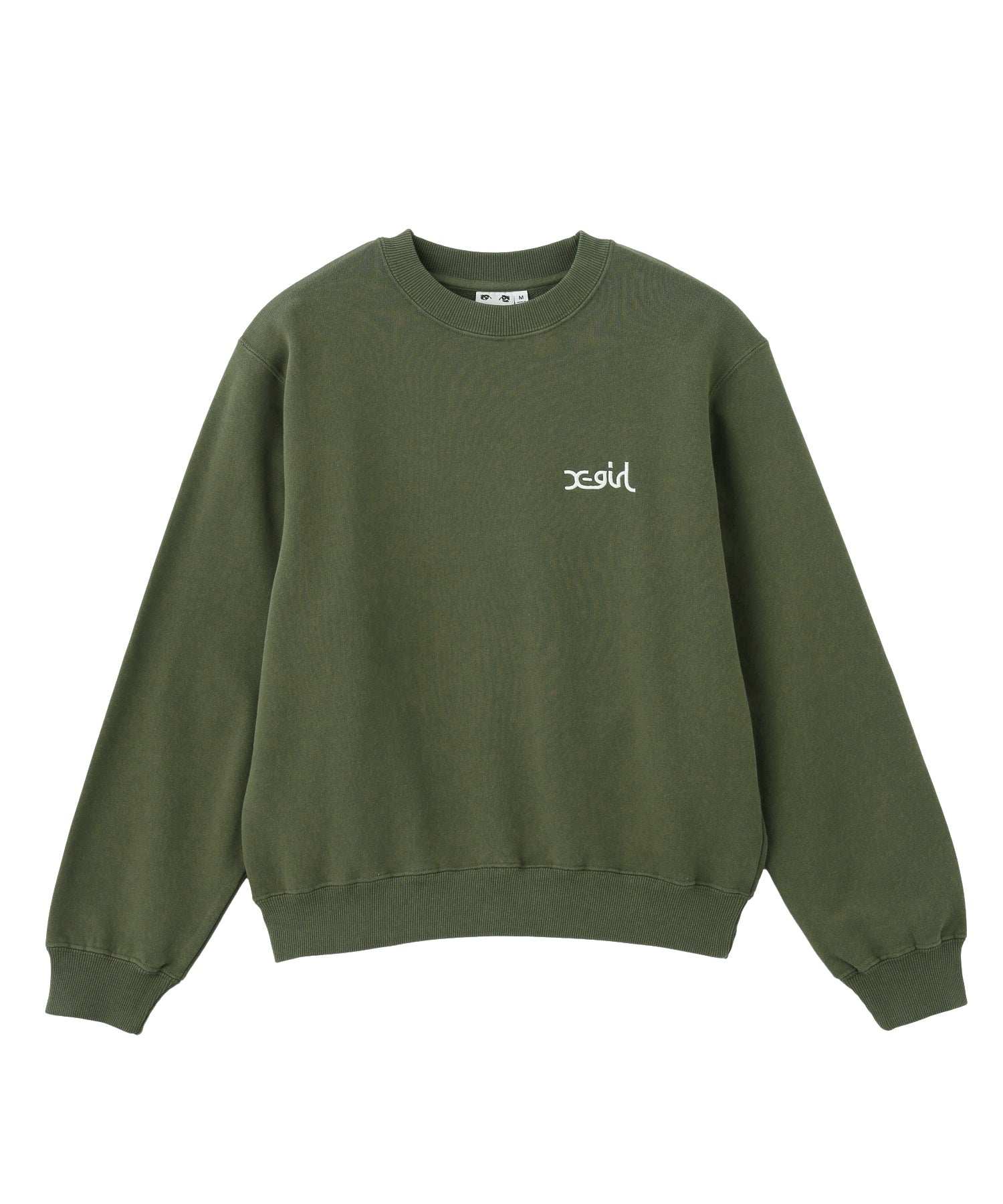FACE IN CIRCLE LOGO PATCH CREWNECK SWEATSHIRT