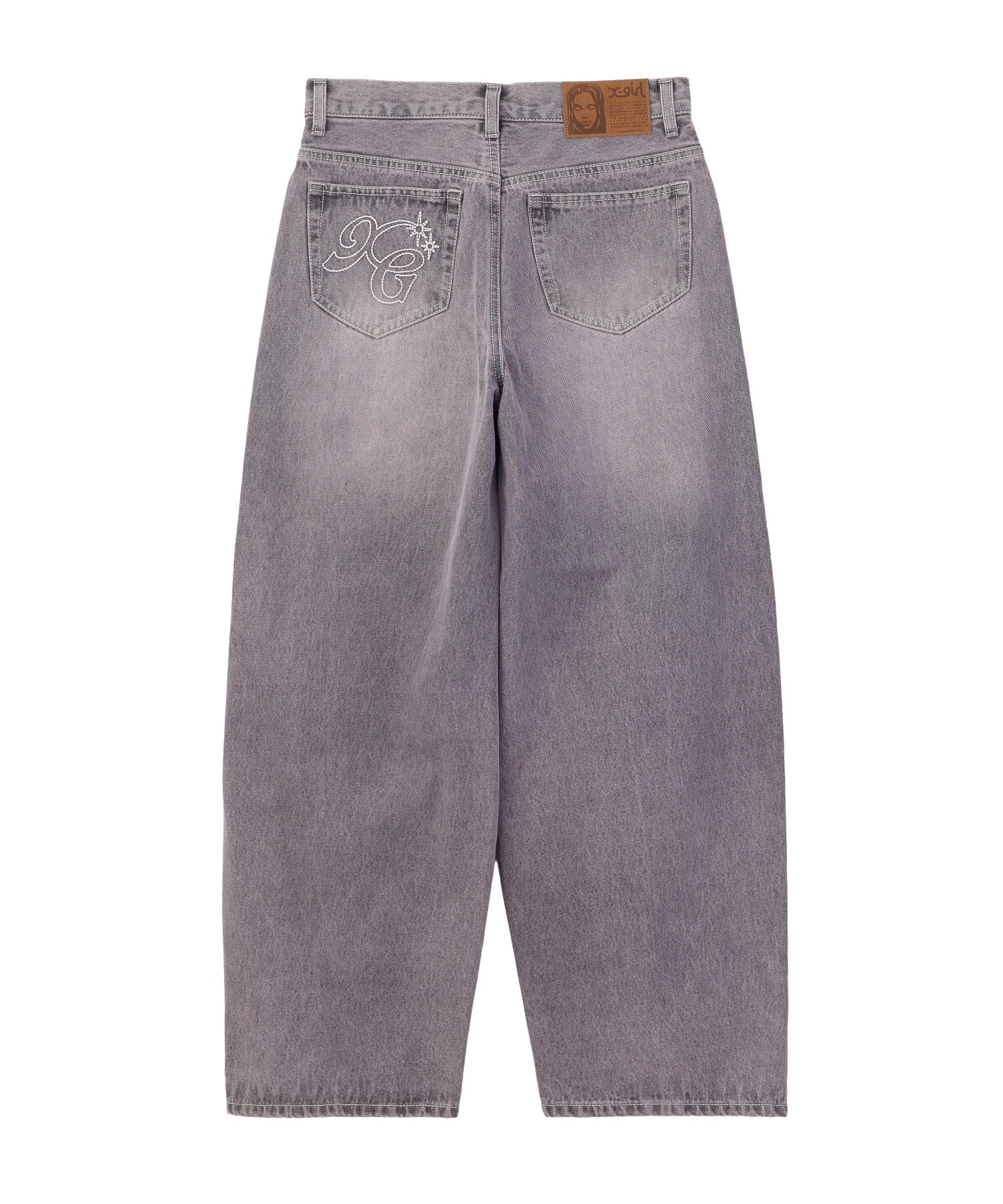 LOGO MARK STITCHED DENIM PANTS