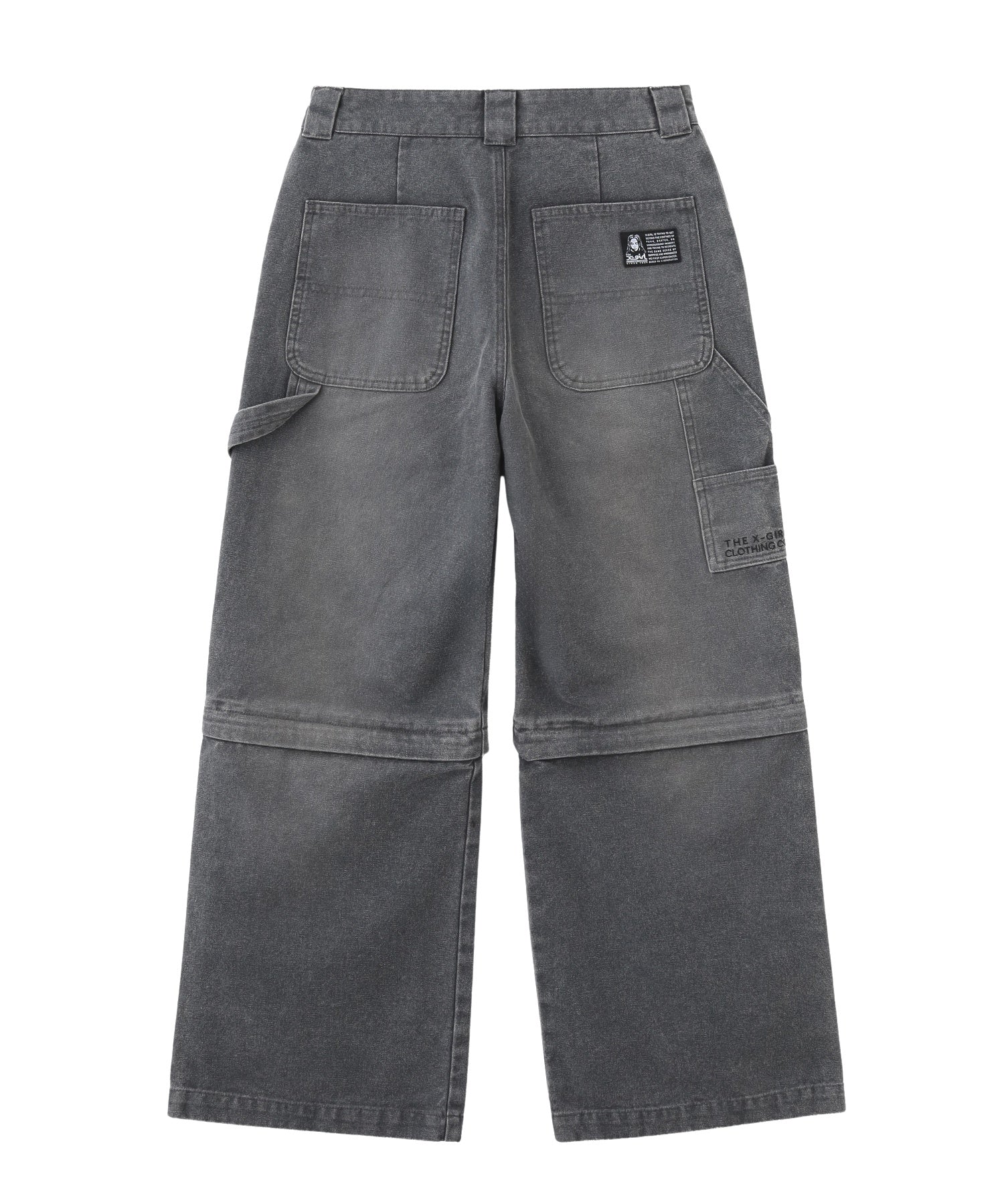 FADED 2WAY WIDE LEG WORK PANTS