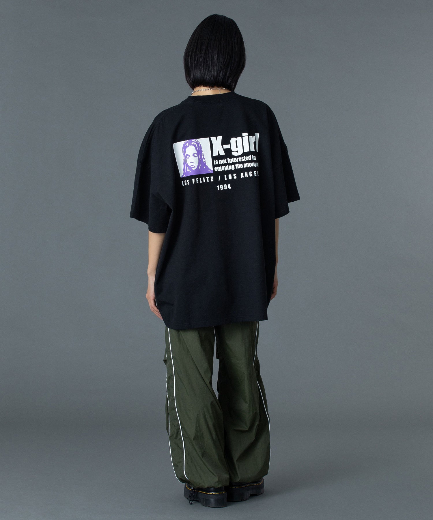 FACE LABEL TRACK PANTS