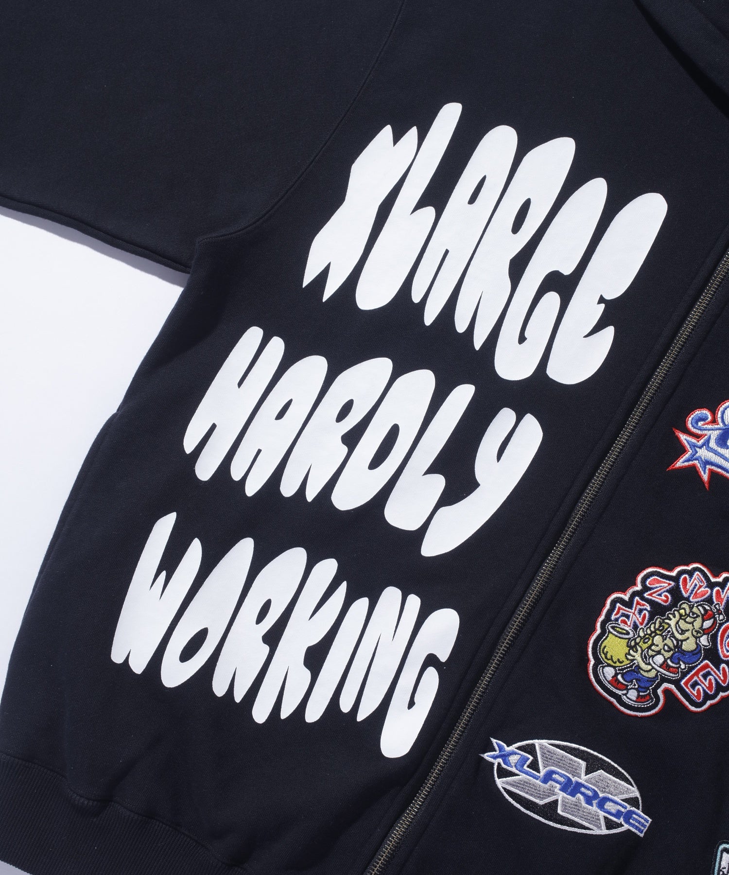 MULTI LOGO ZIP UP HOODED SWEATSHIRT