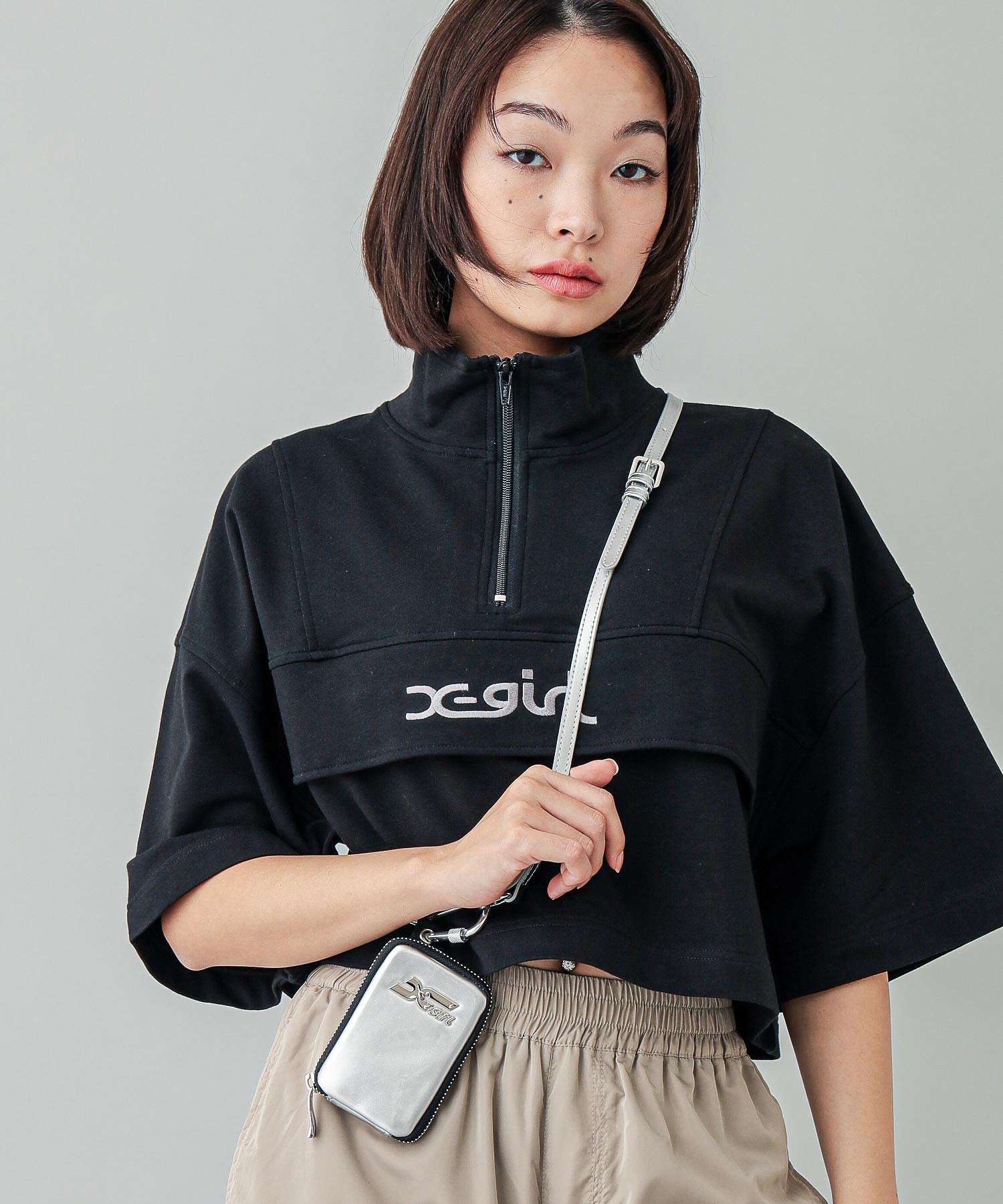 CROPPED ANORAK TOP
