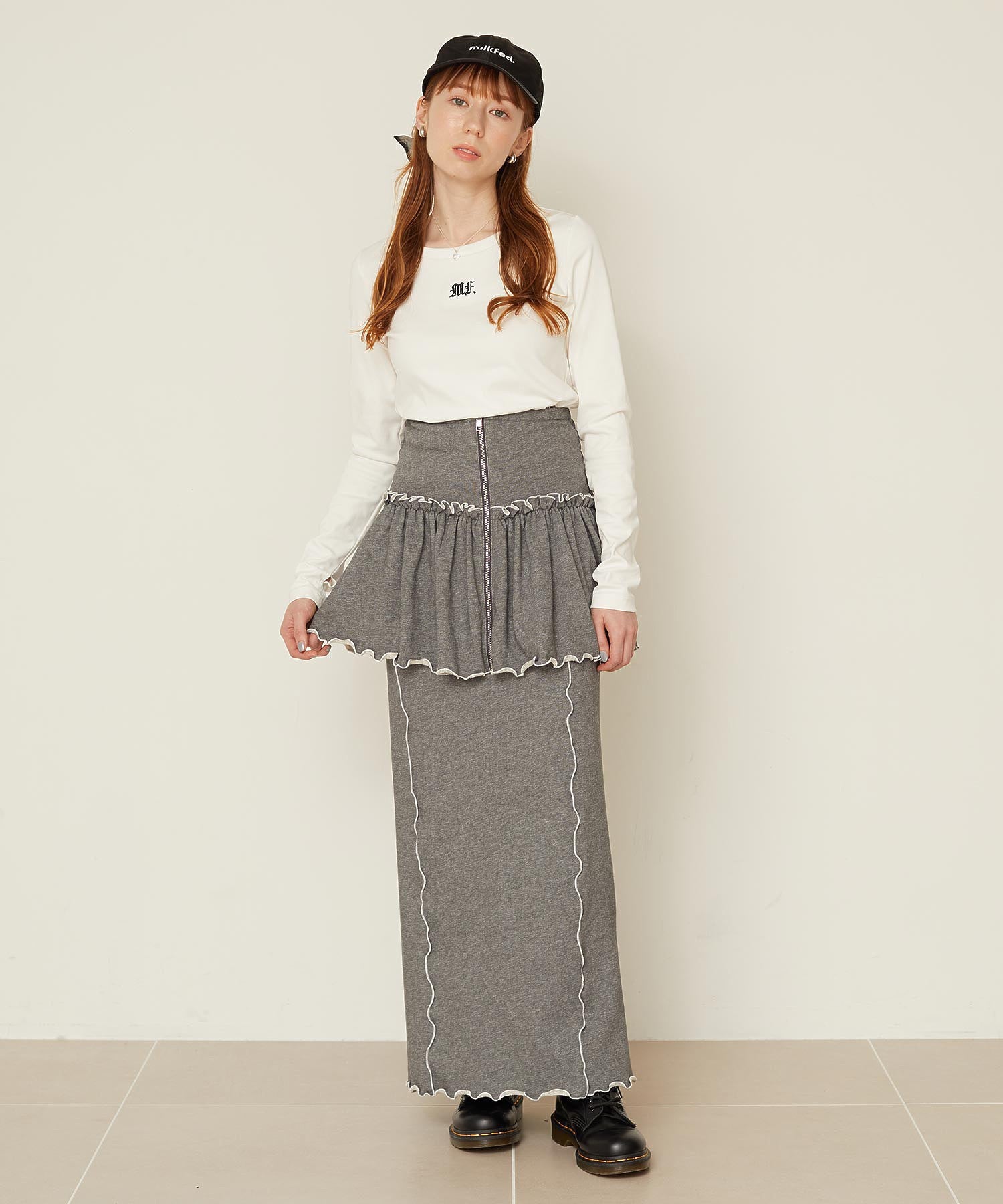 LETTUCE EDGE SWEAT SKIRT