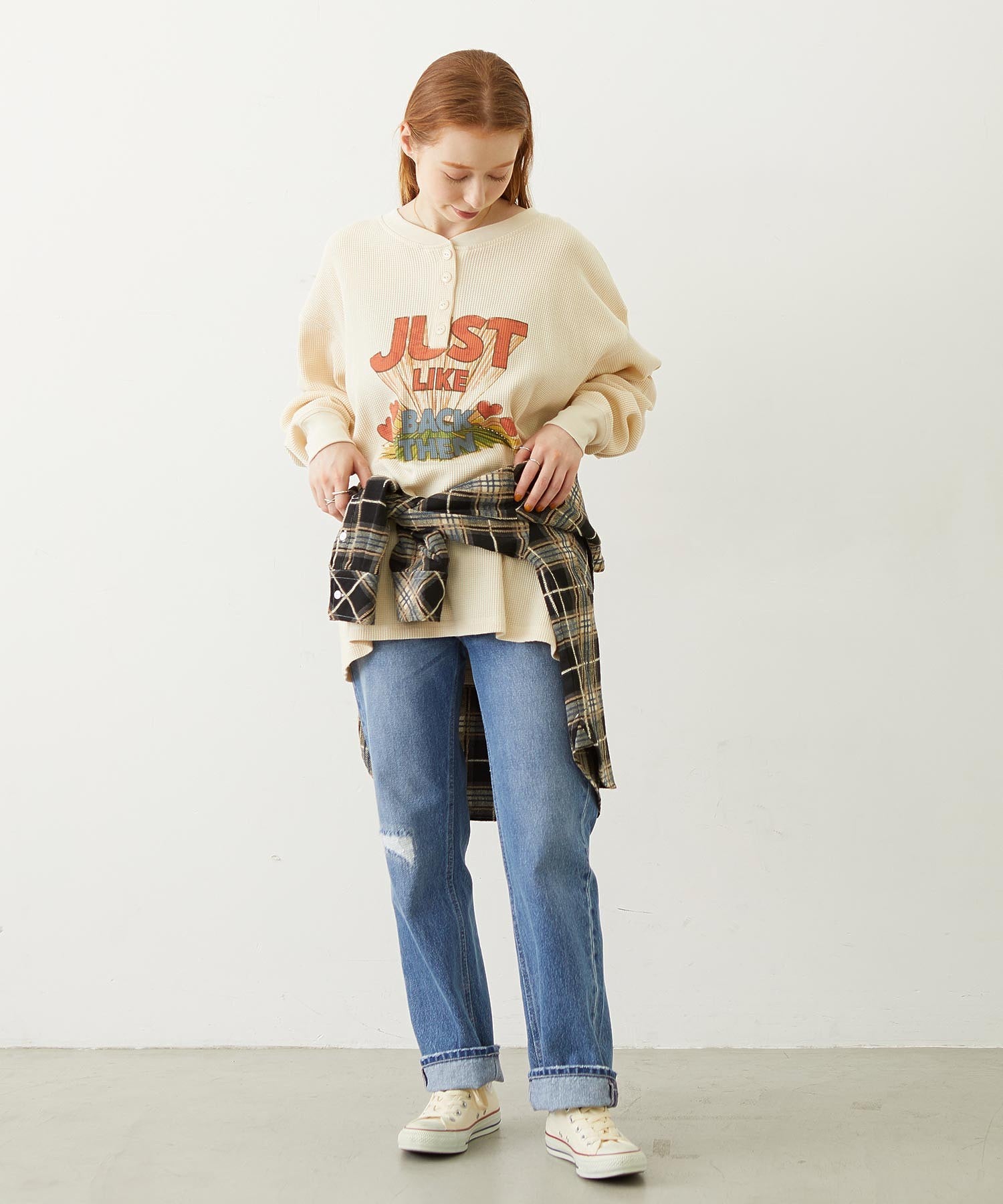 LOGO PLAID SHIRT