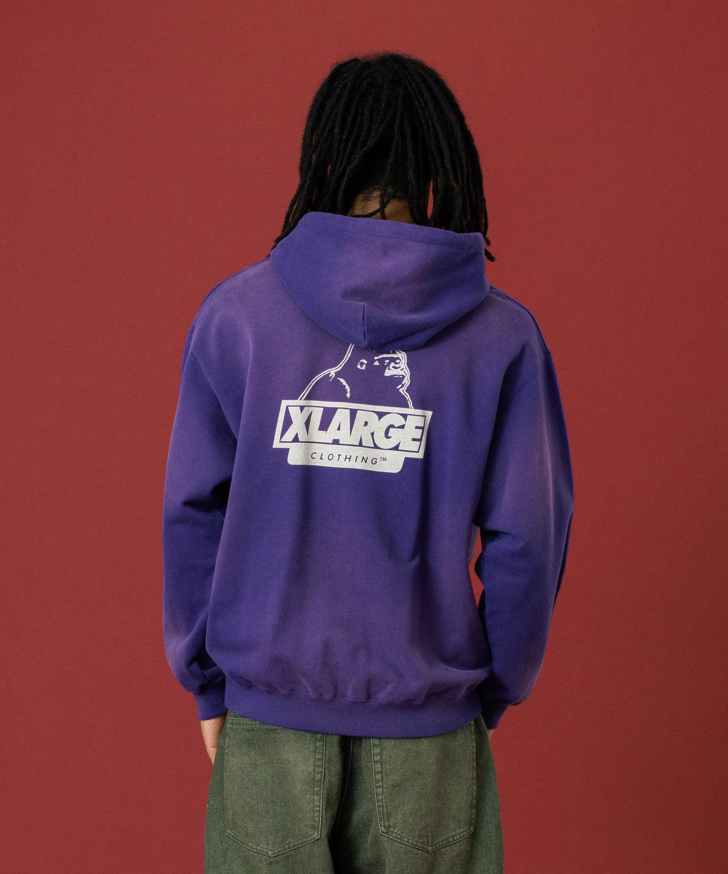 DISCHARGE PRINTED SLANTED OG HOODED SWEATSHIRT