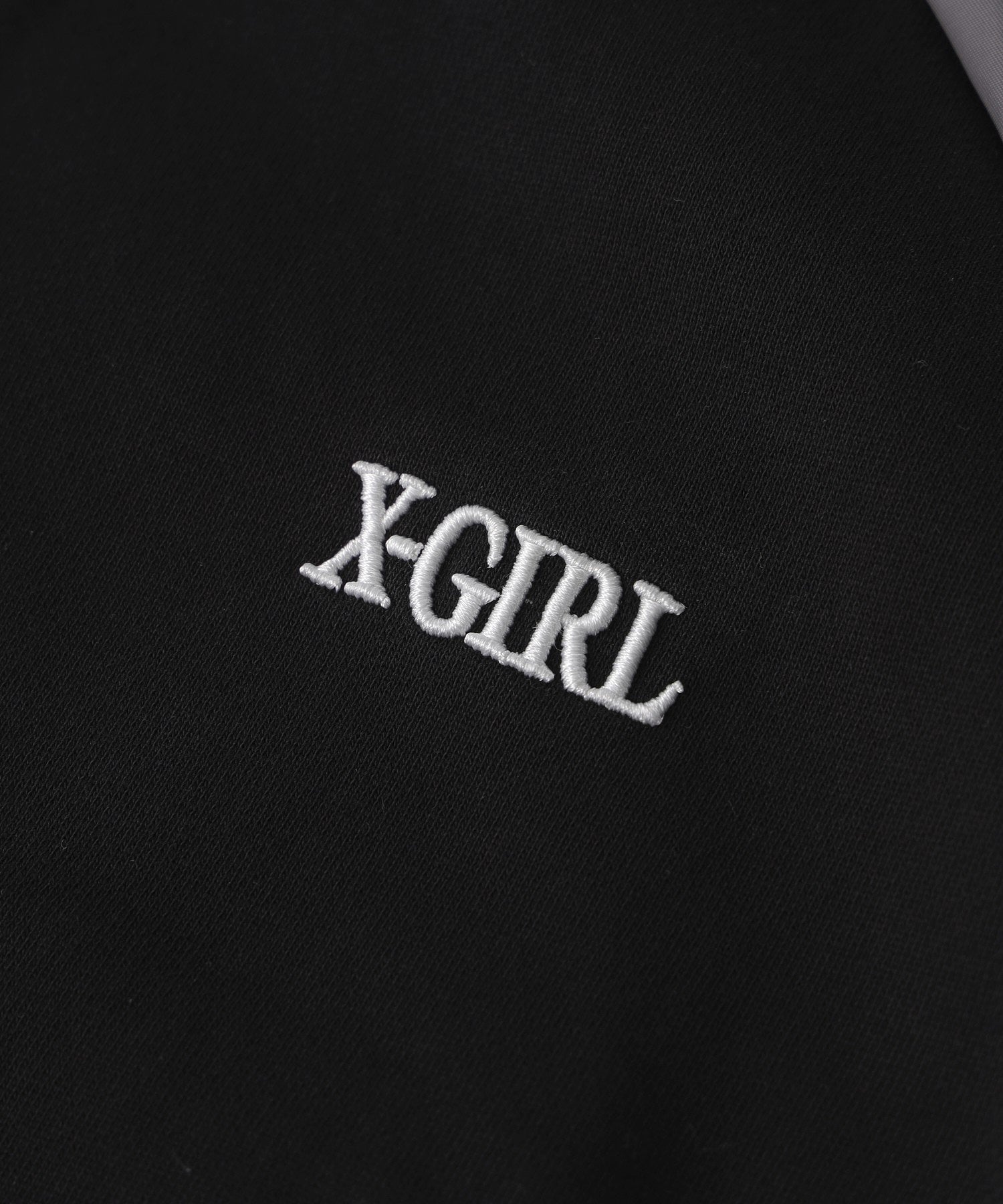 WOVEN MIX SWEAT ZIP UP TOP