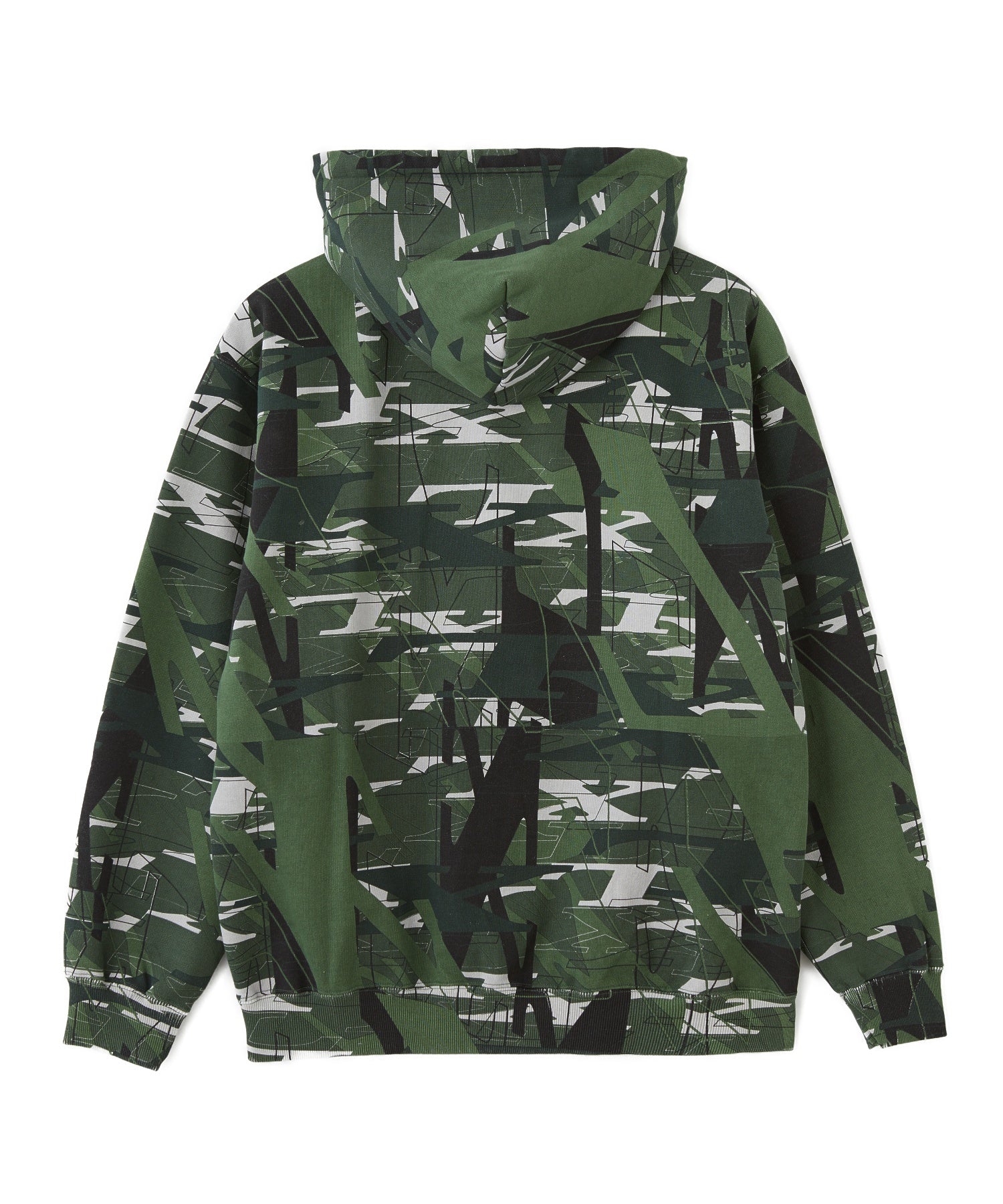ALLOVER PRINT ZIP HOODED SWEATSHIRT
