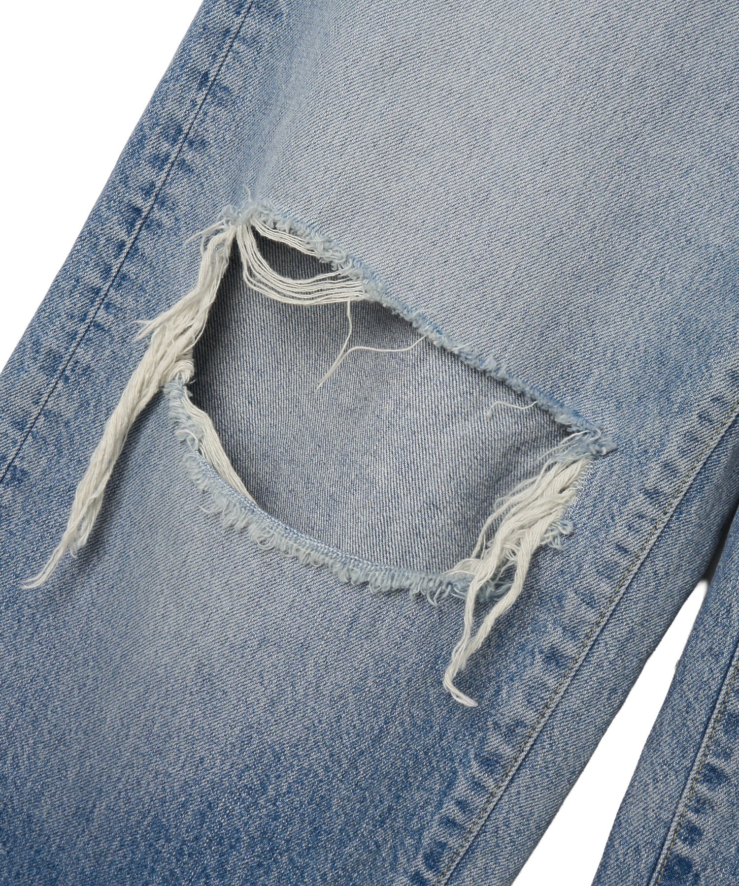 DISTRESSED WIDE LEG JEANS