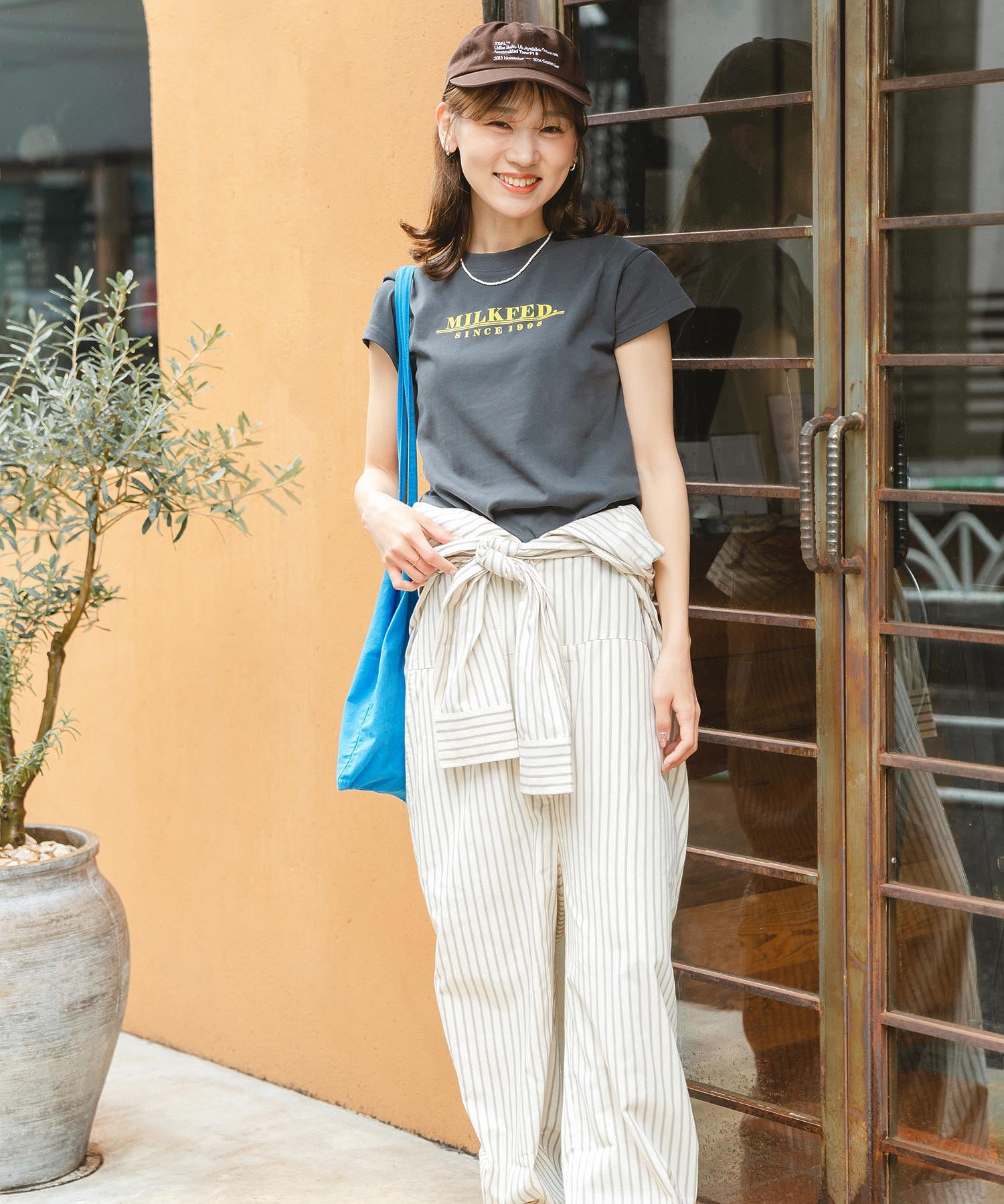LINE LOGO FRENCH SLEEVE TOP