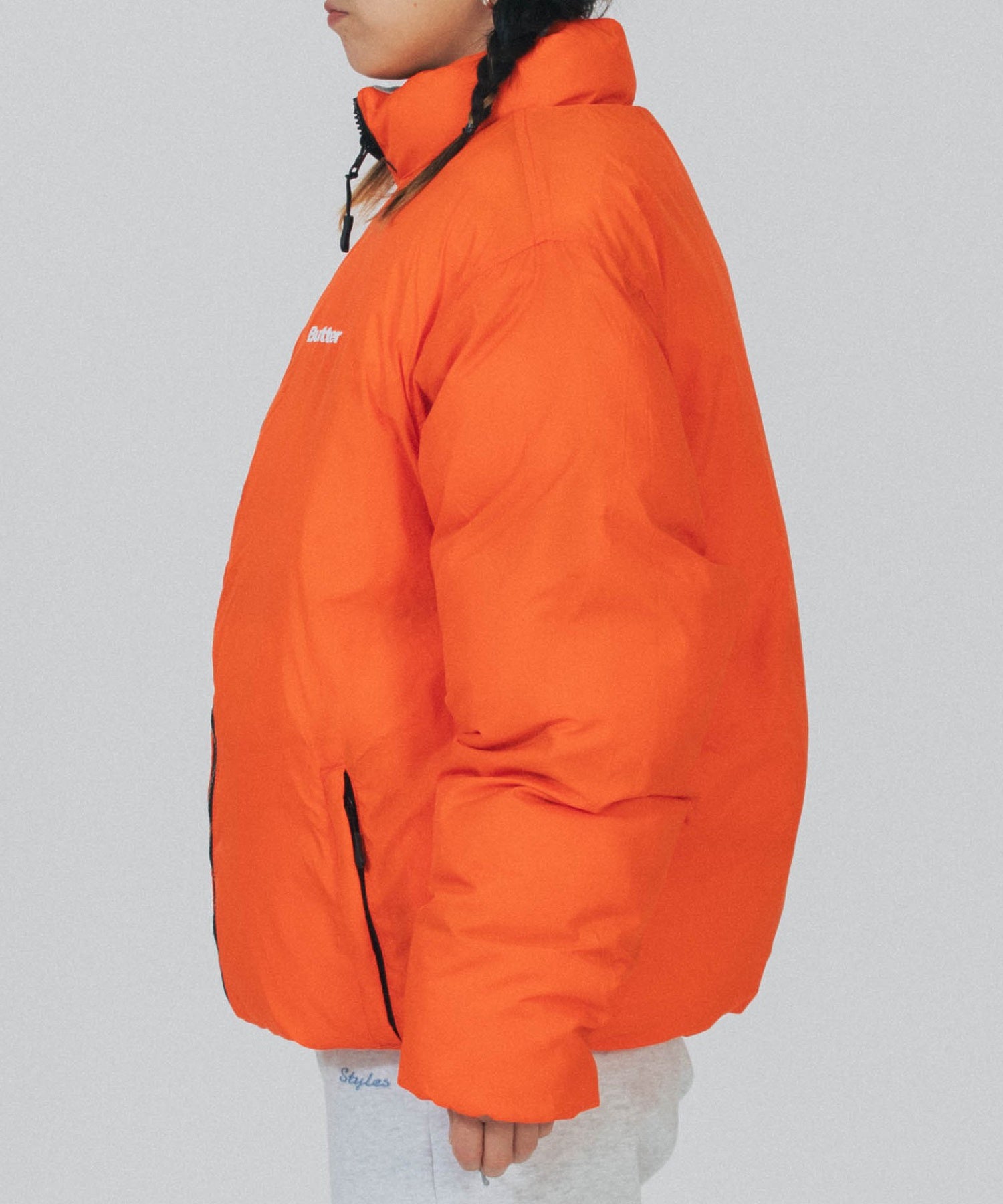 BUTTER/バター/Reversible Plaid Puffer Jacket