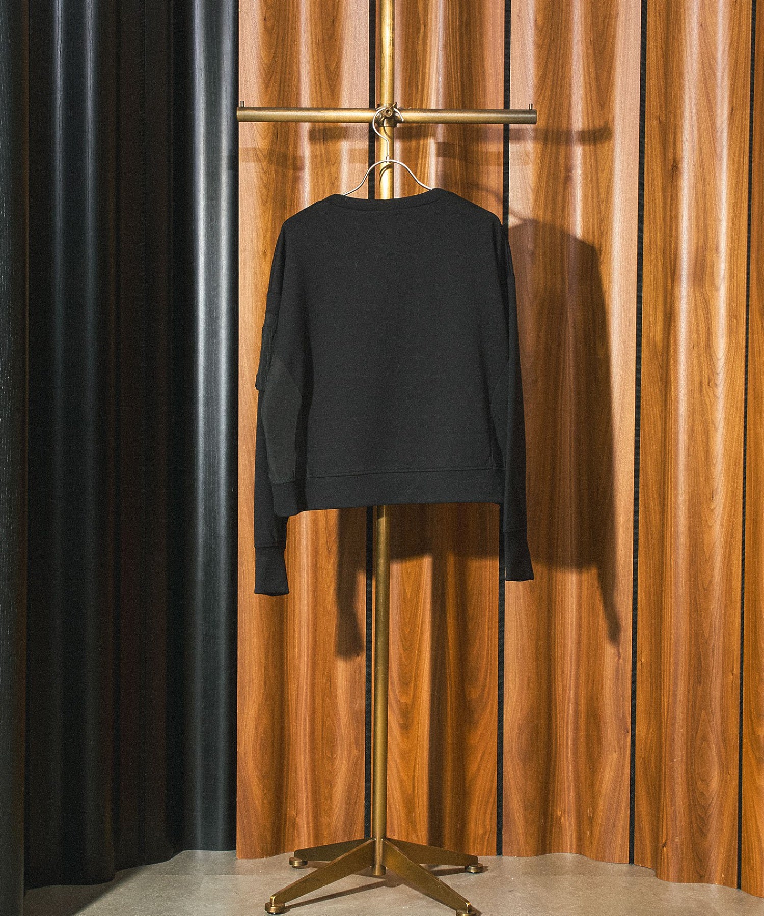 MIXED FABRIC TOP AND SKIRT SET