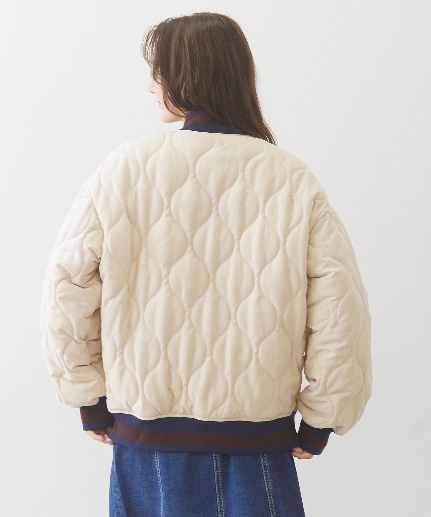 LOGO PATCH QUILTED JACKET