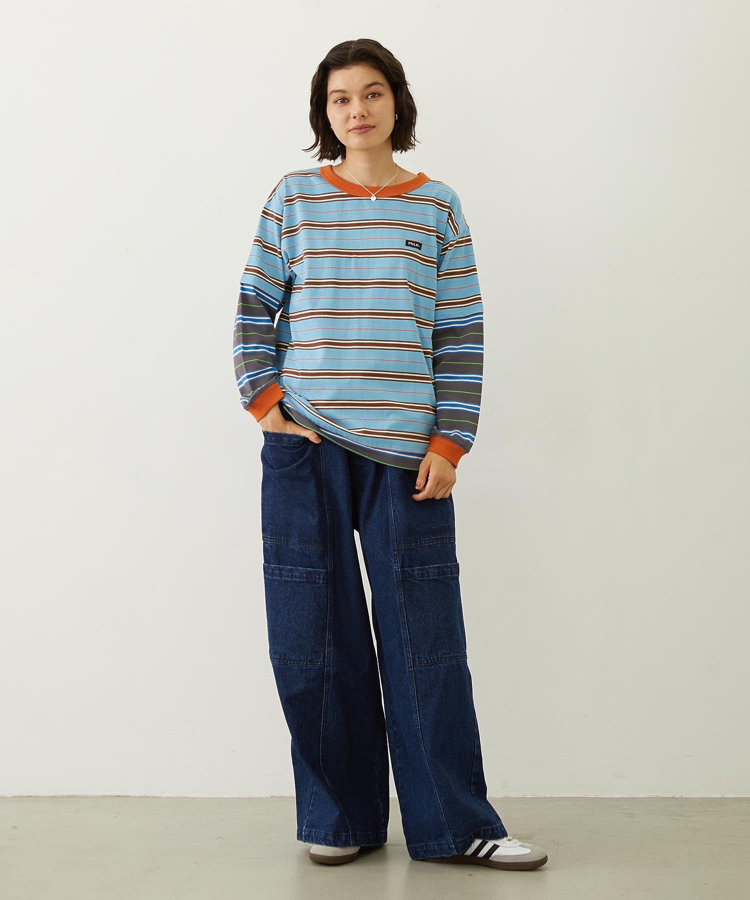 LAYERED LOOK STRIPED TOP