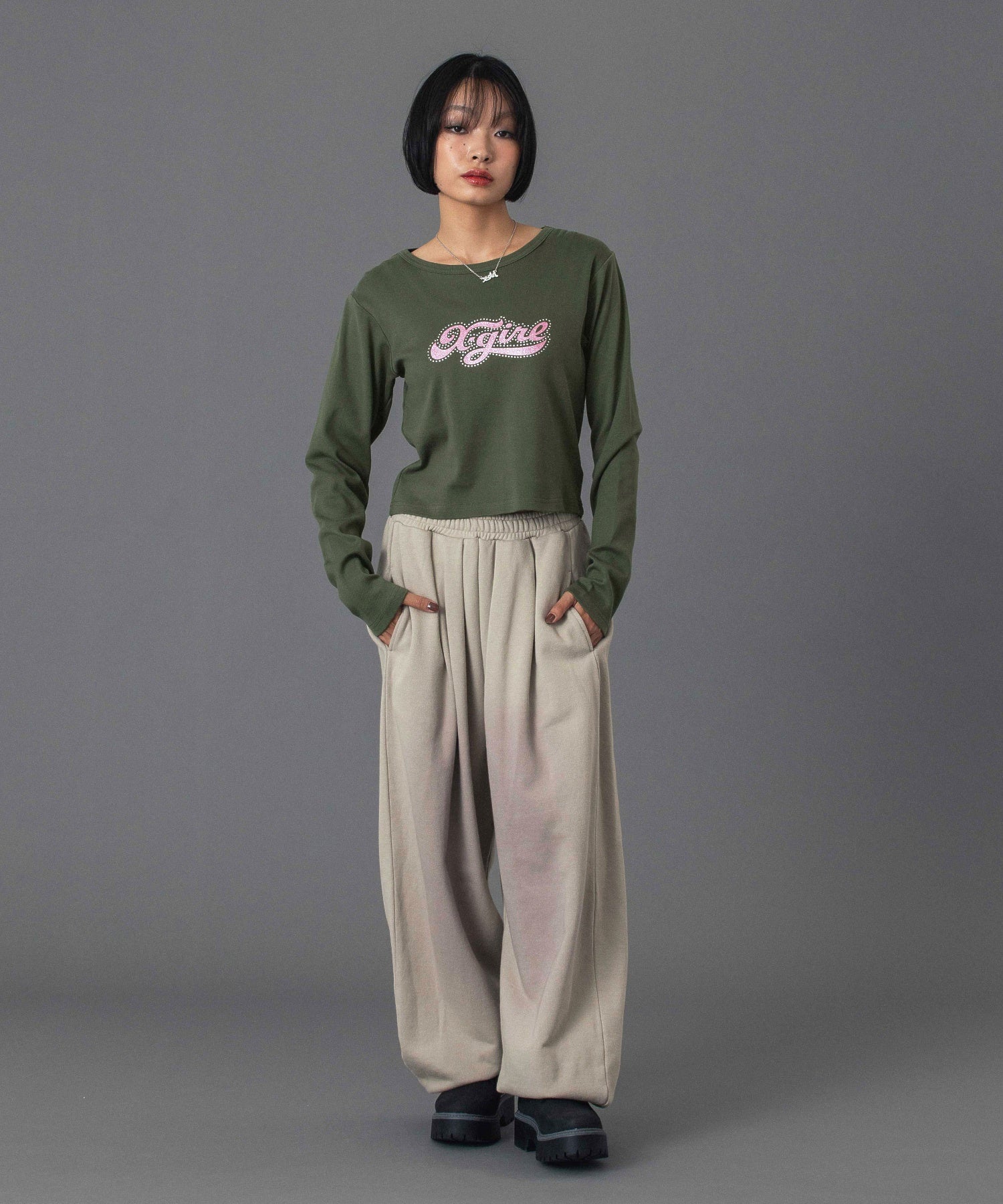 SPRAY PRINT BALLOON SWEAT PANTS
