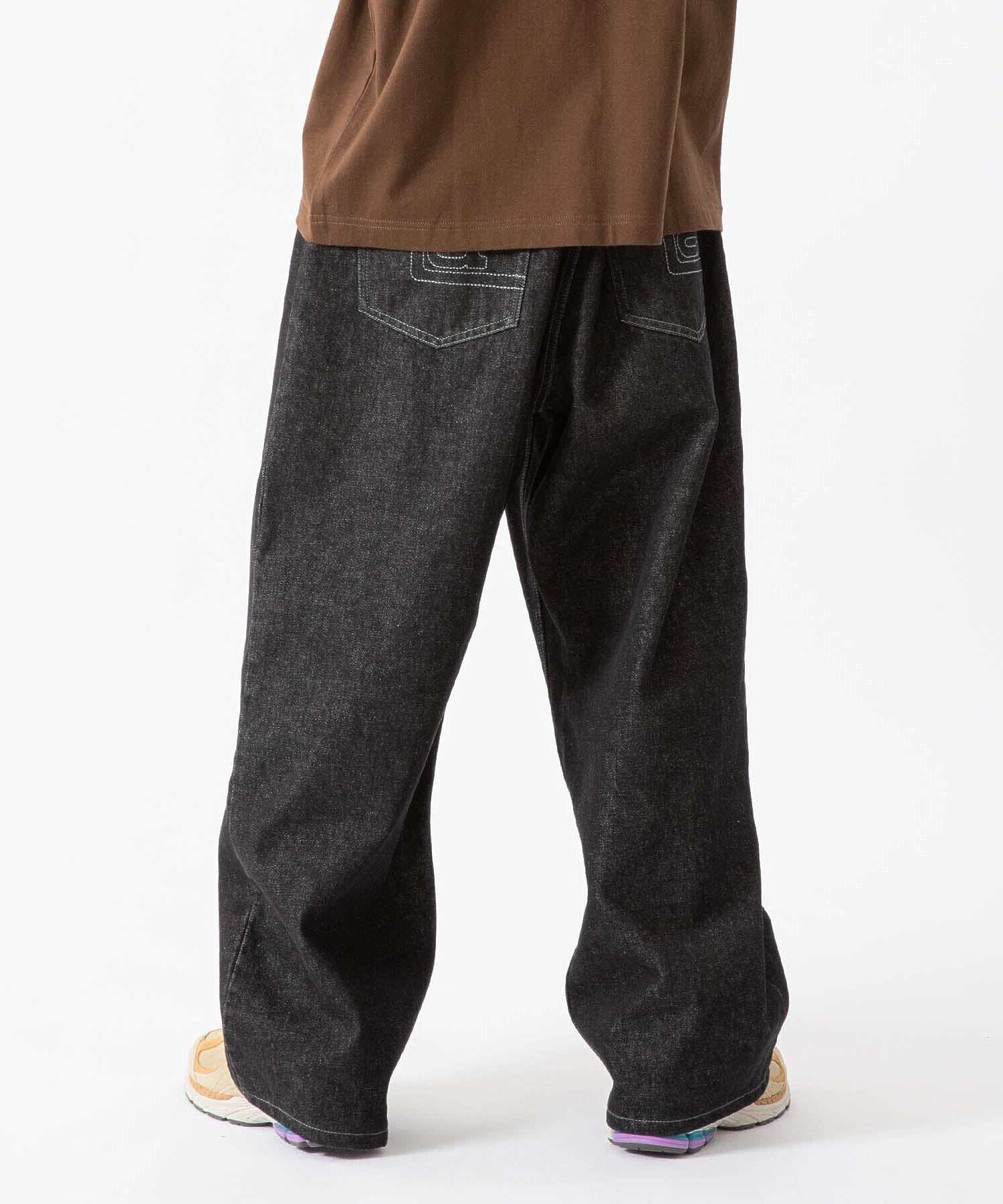 LA STITCH WIDE LEG DENIM PANTS