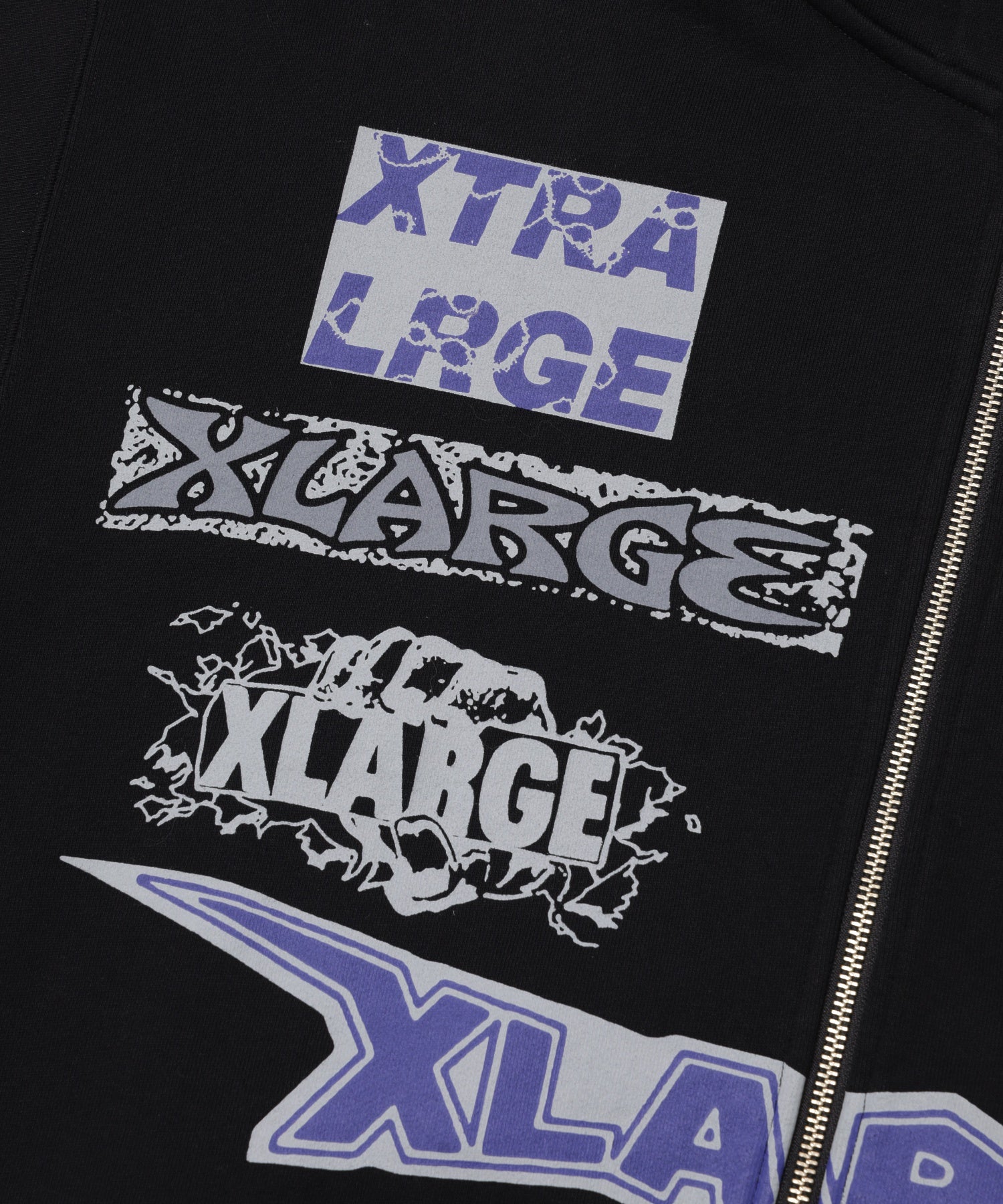 MULTI LOGO ZIP HOODED SWEATSHIRT