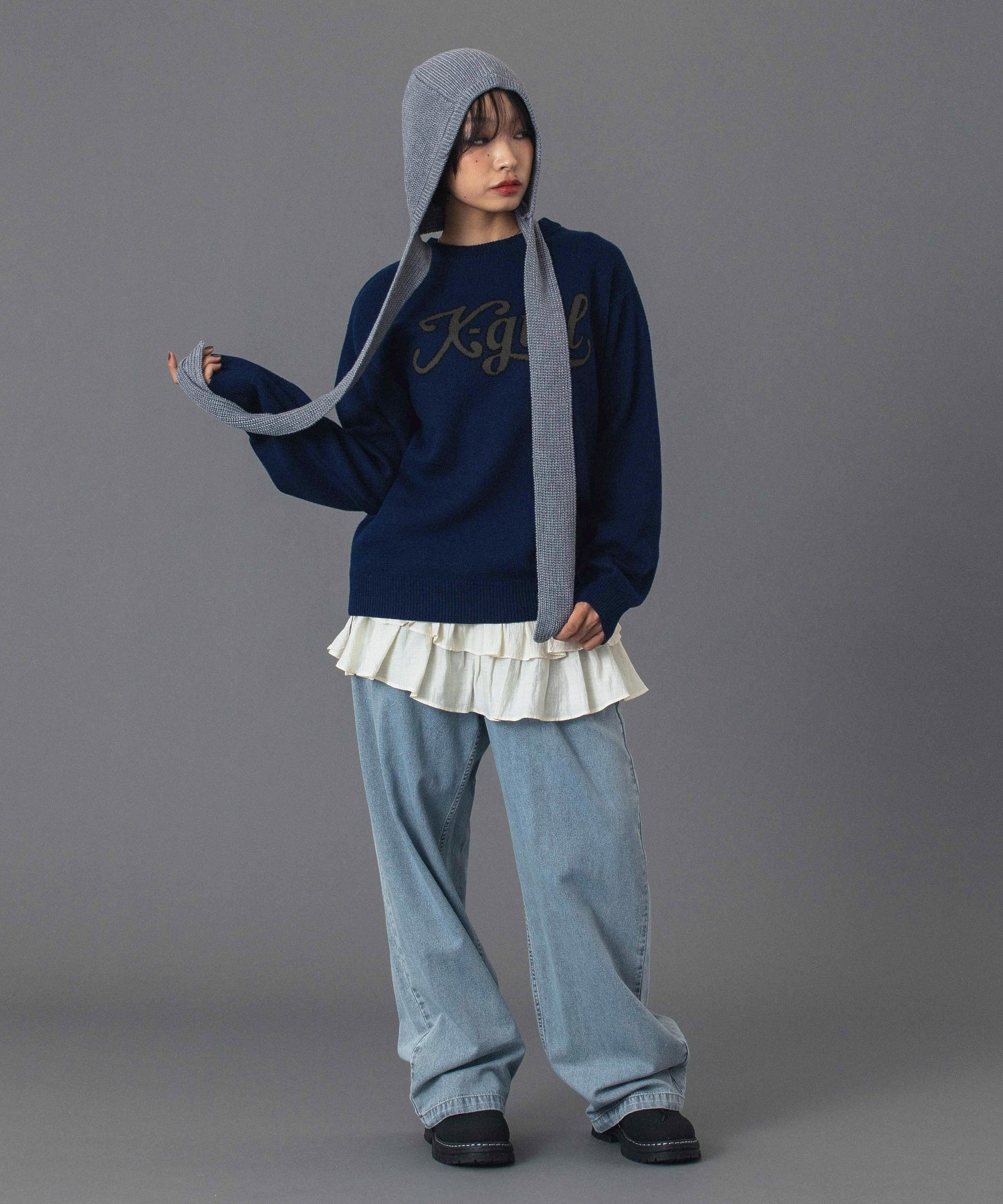 FACE LABEL EASY PANTS