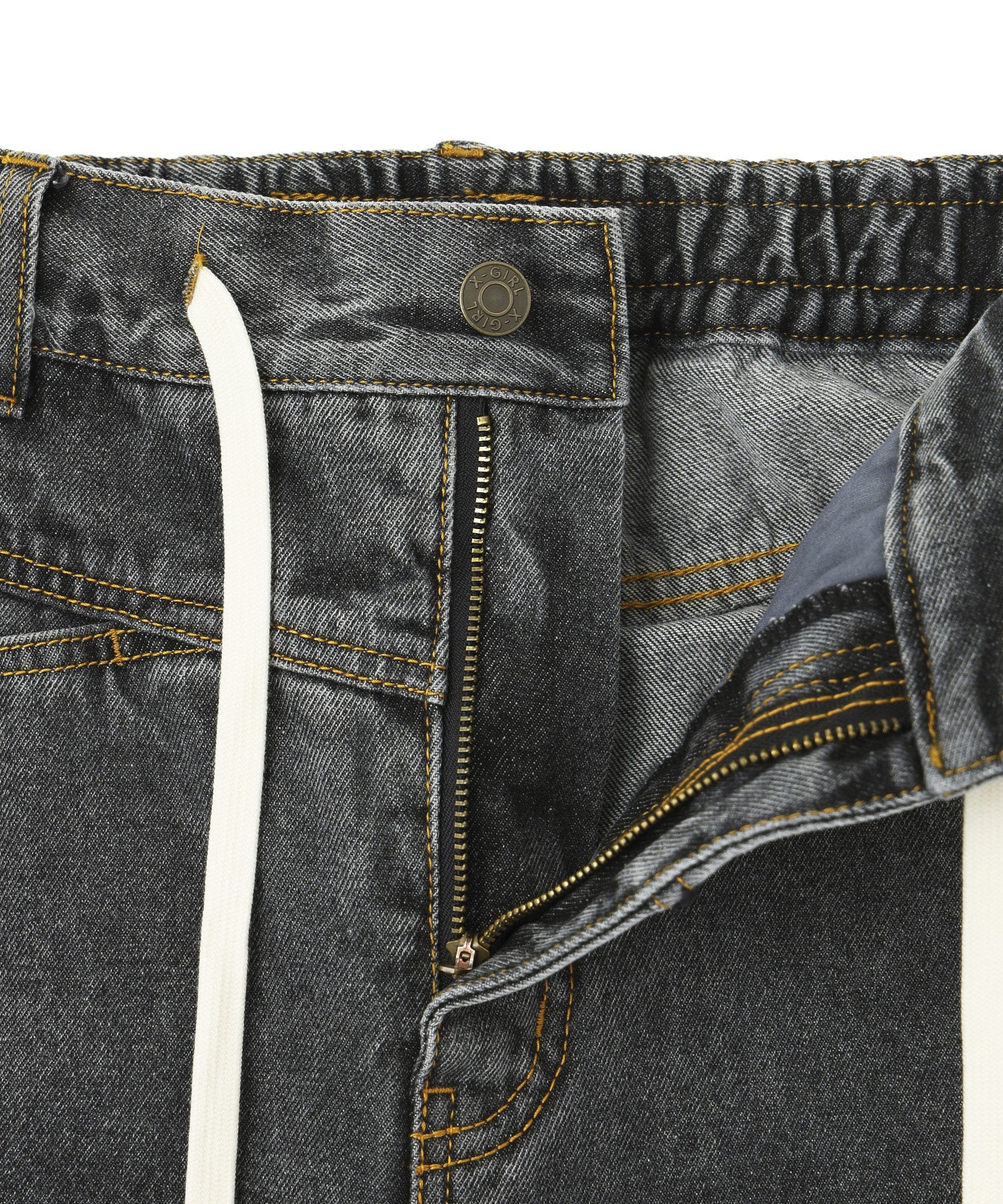 DRAWSTRING DENIM PANTS