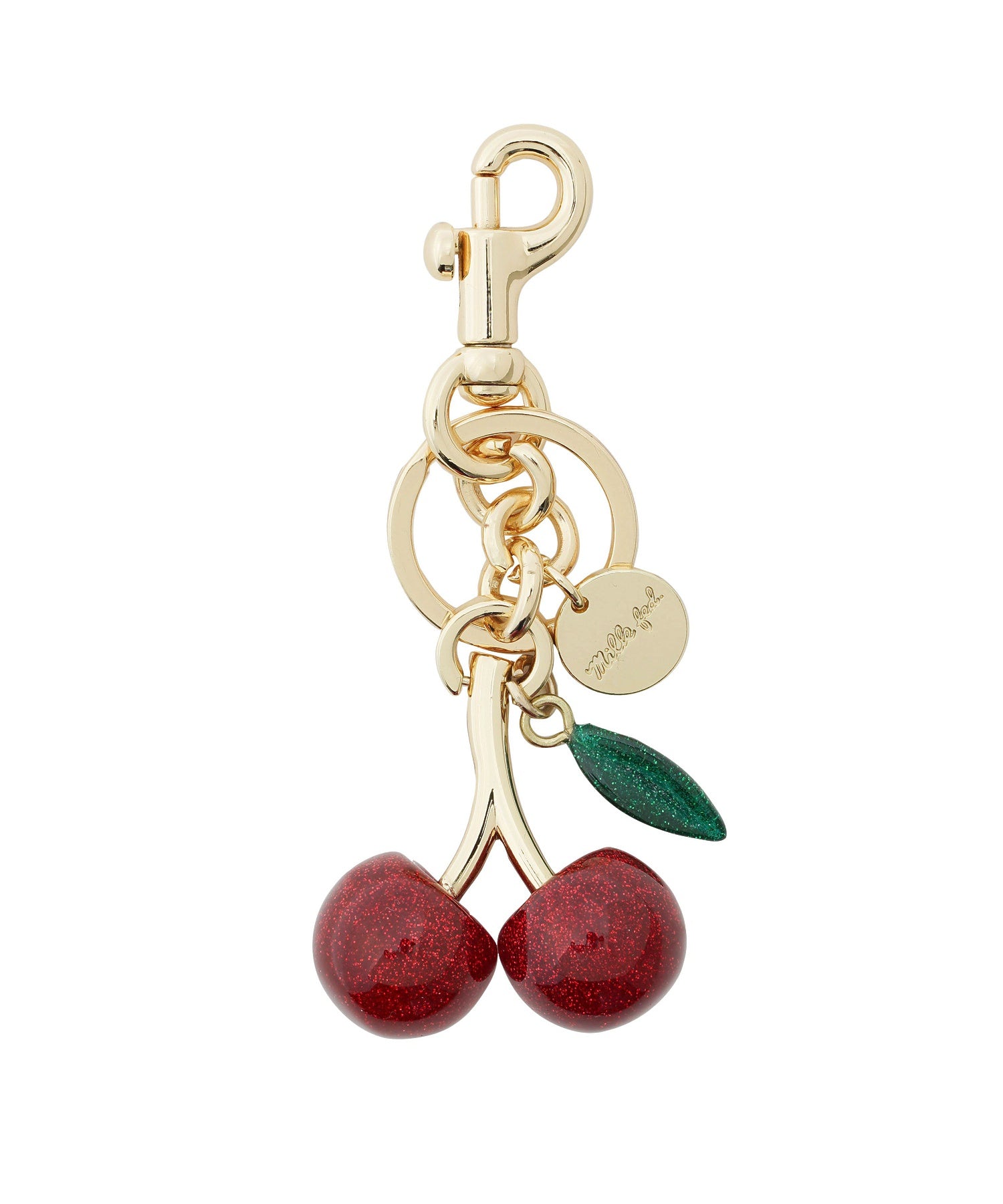 GLITTER CHERRY  KEYCHAIN