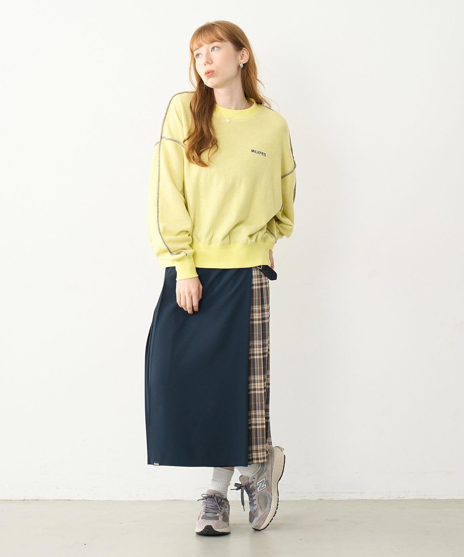 PLAID PANEL SKIRT