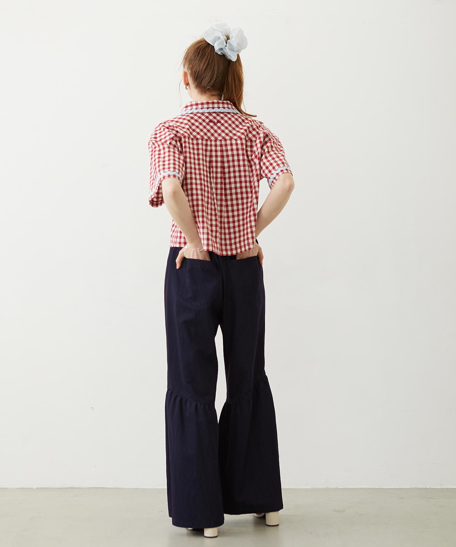 TRIMMED GINGHAM CHECK SHIRT