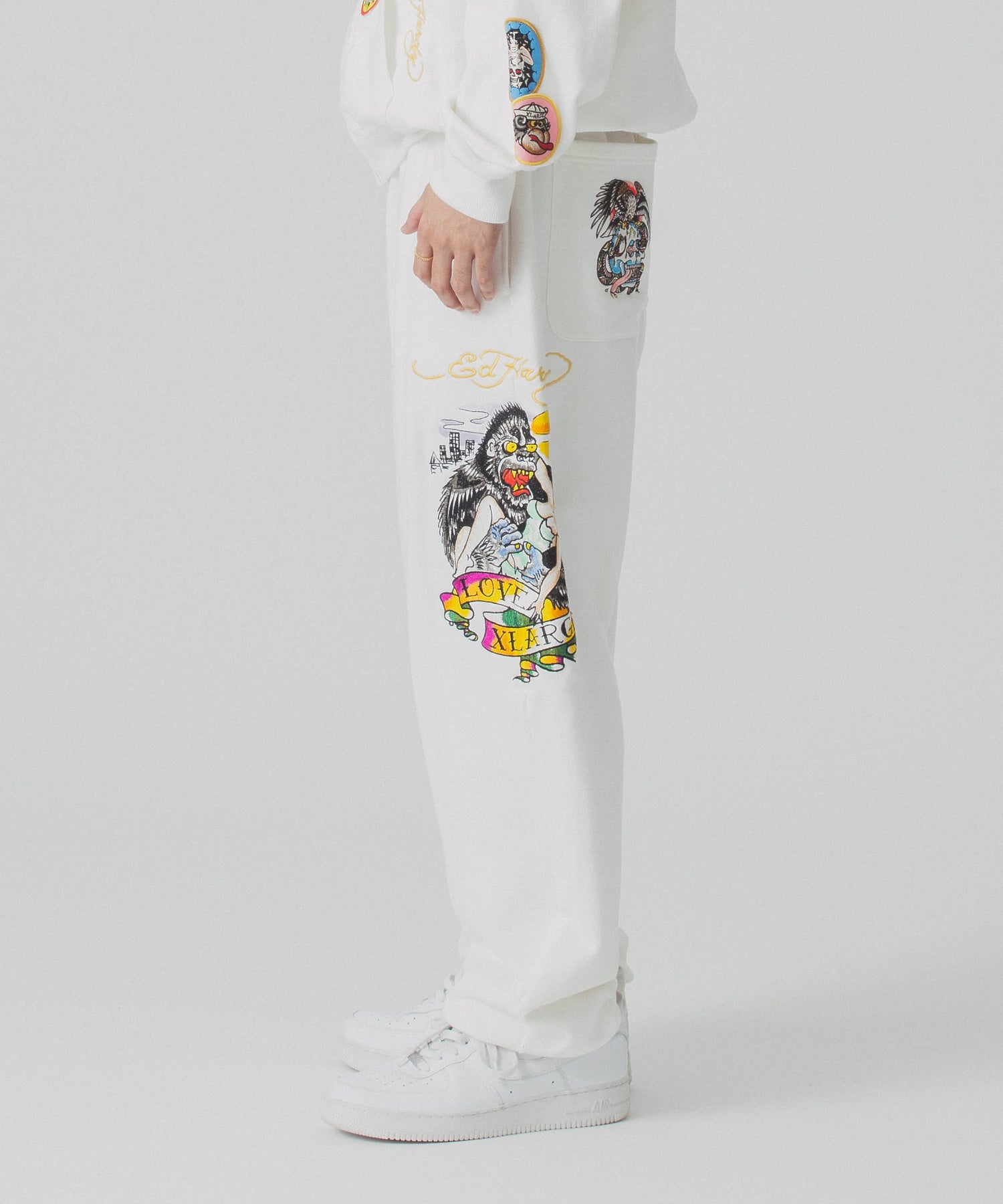 XLARGE×ED HARDY SWEAT PANTS