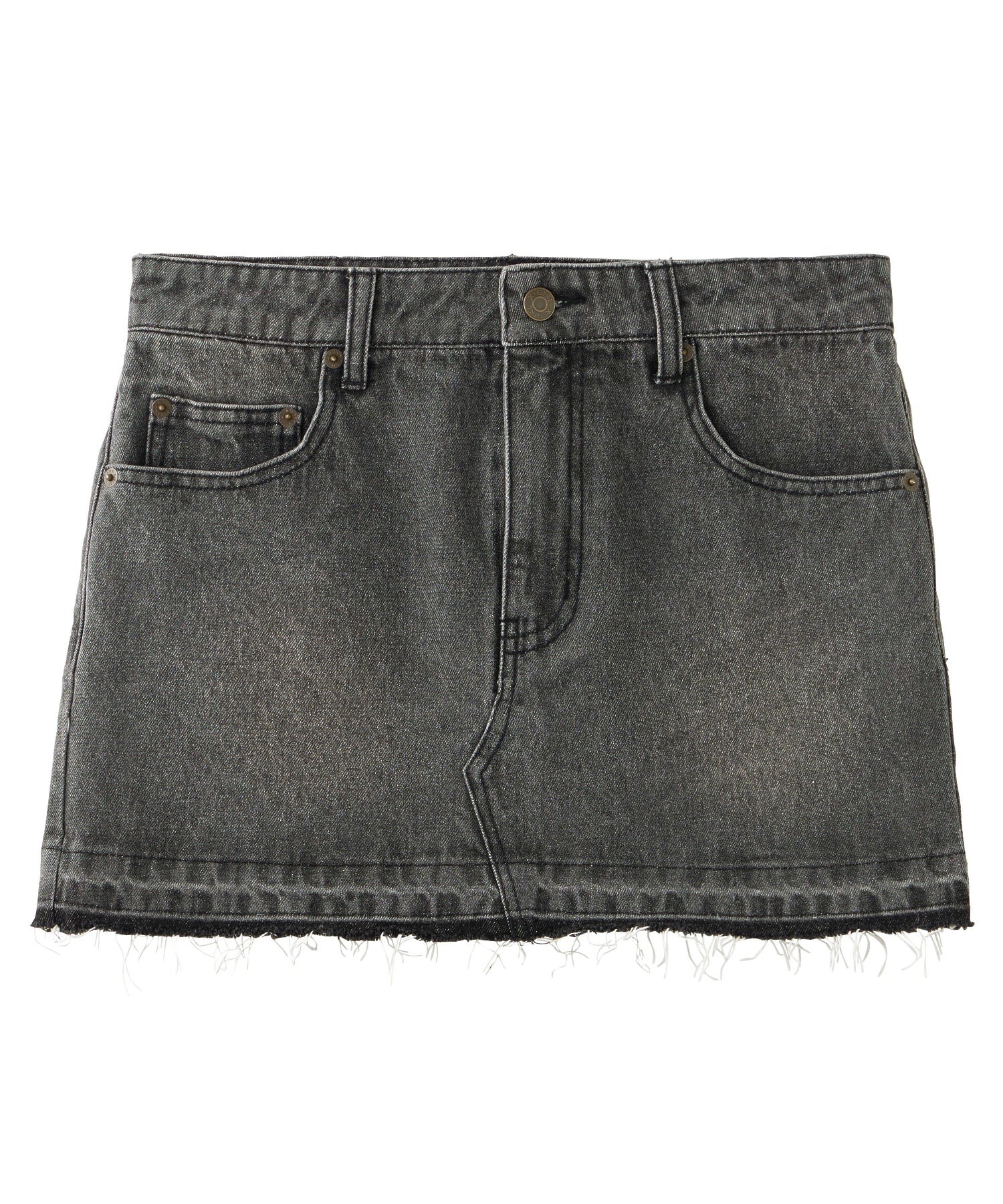 LOW RISE DENIM MINI SKIRT