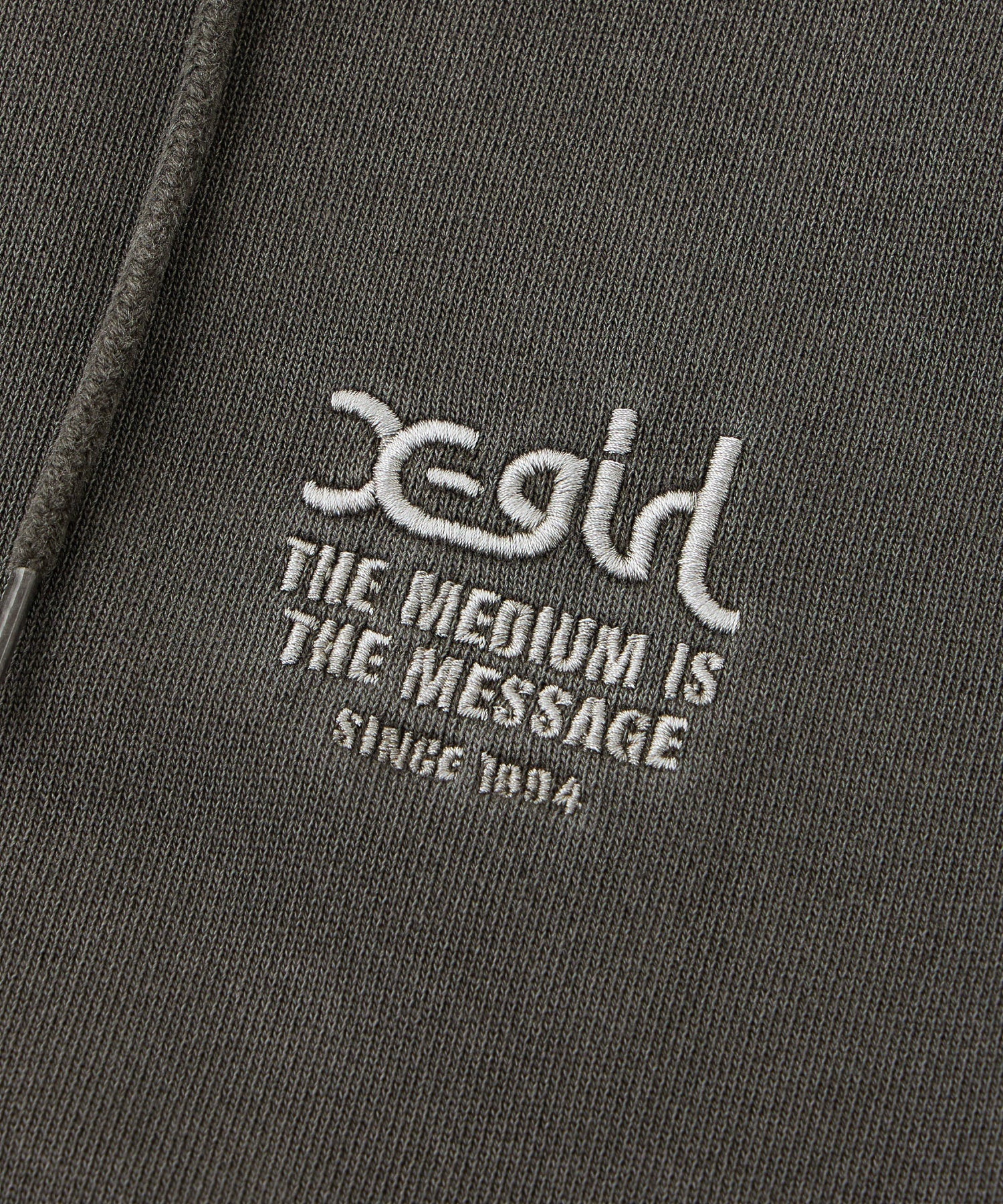 MESSAGE AND FACE FADED ZIP UP SWEAT HOODIE